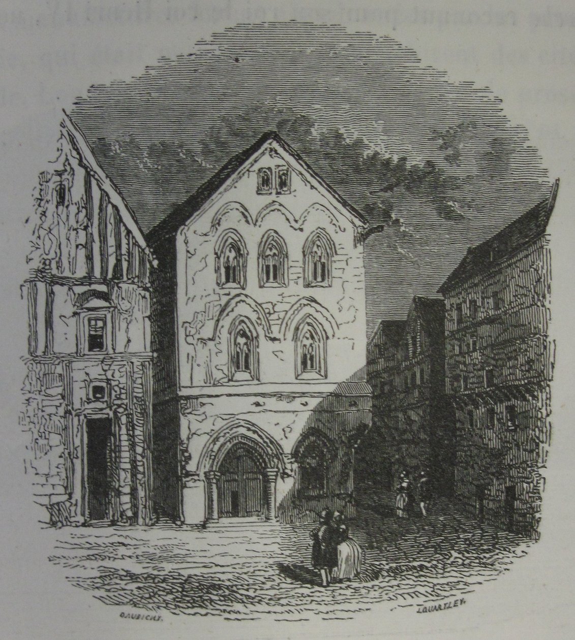 Het huis van de tempeliers in Louviers. Daubigny  John Quartley. door Charles Francois Daubigny