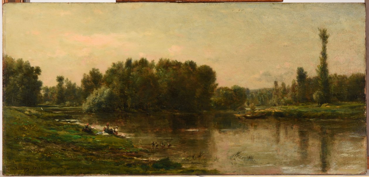 De oevers van de Oise door Charles Francois Daubigny