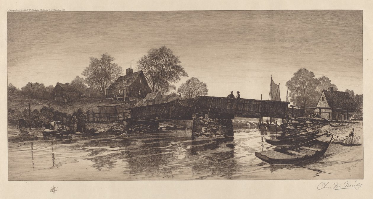 Zonder Titel (Oude Brug) door Charles Frederick William Mielatz
