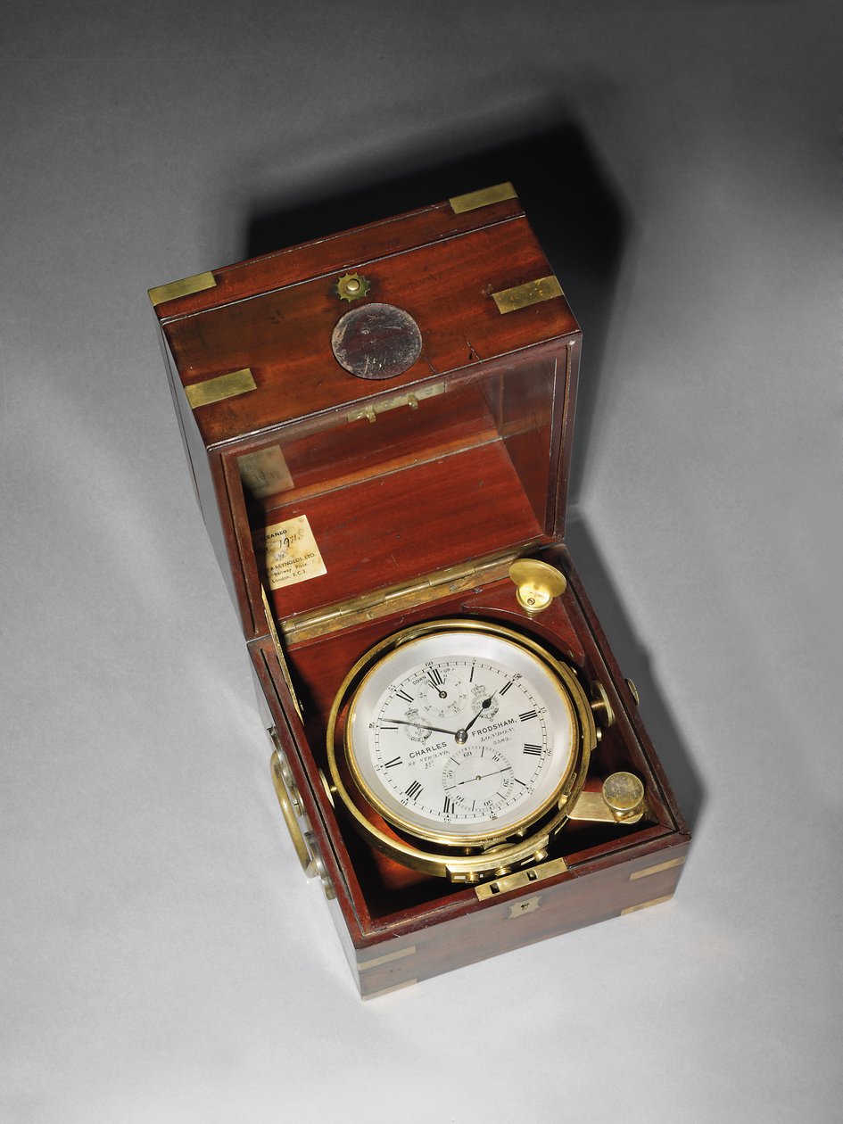 Een Victoriaanse tweedaagse marine chronometer met Hartnup-balans, ca. 1870 door Charles Frodsham