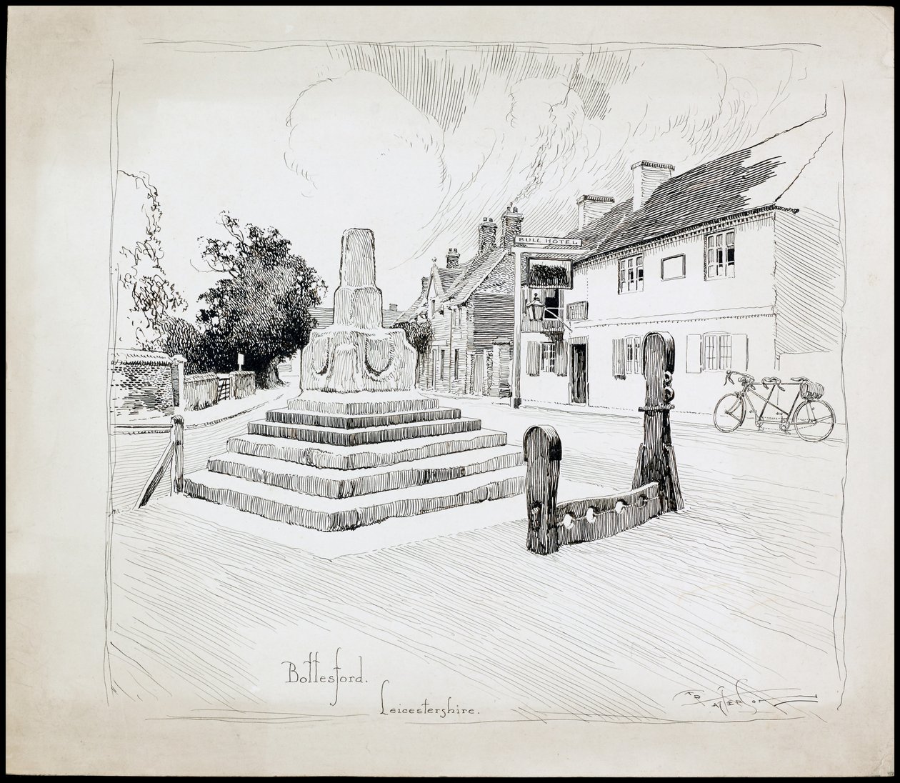 Bottesford Marktkruis, Leicestershire door Charles George Harper