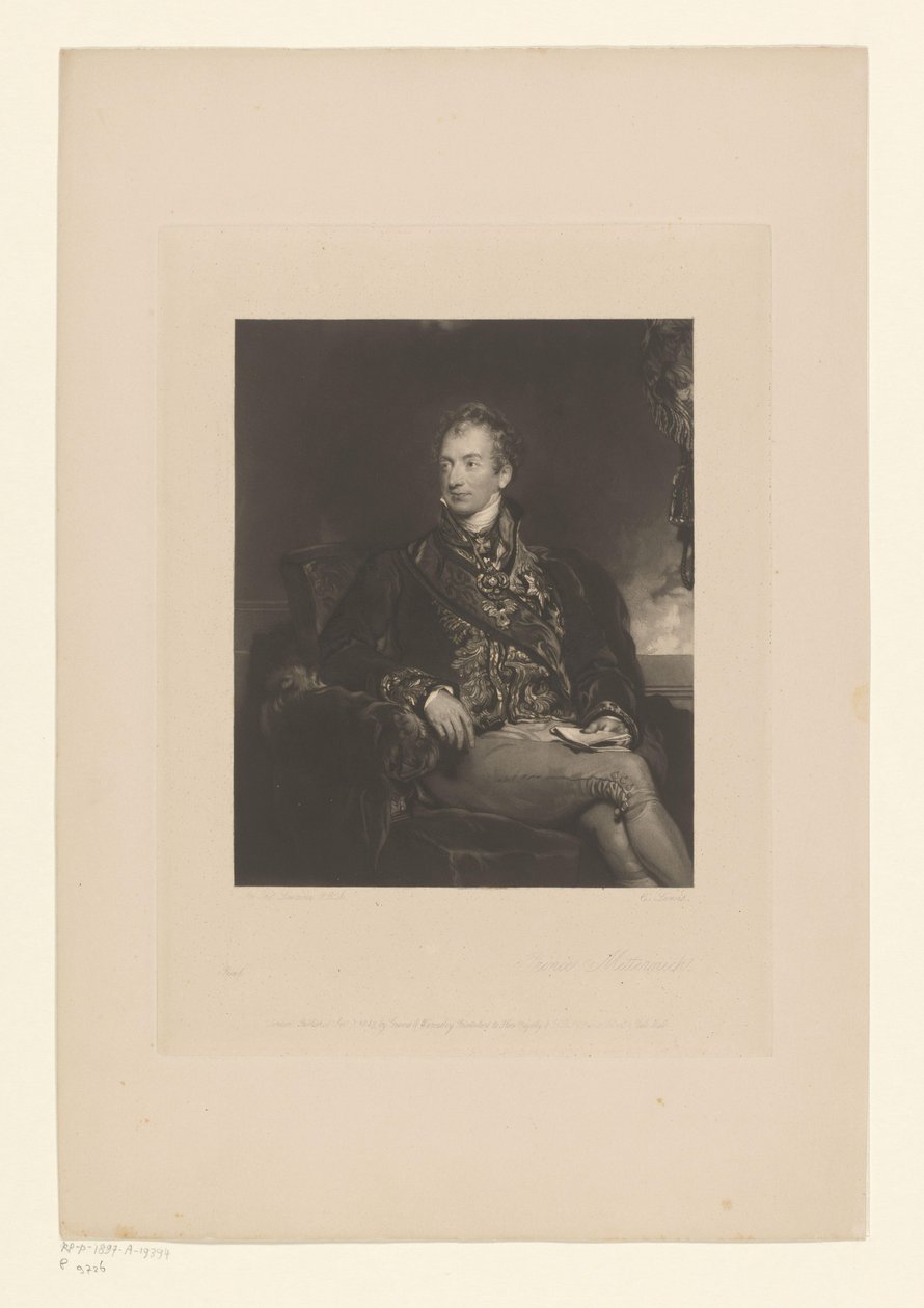 Portret van Klemens von Metternich door Charles George Lewis