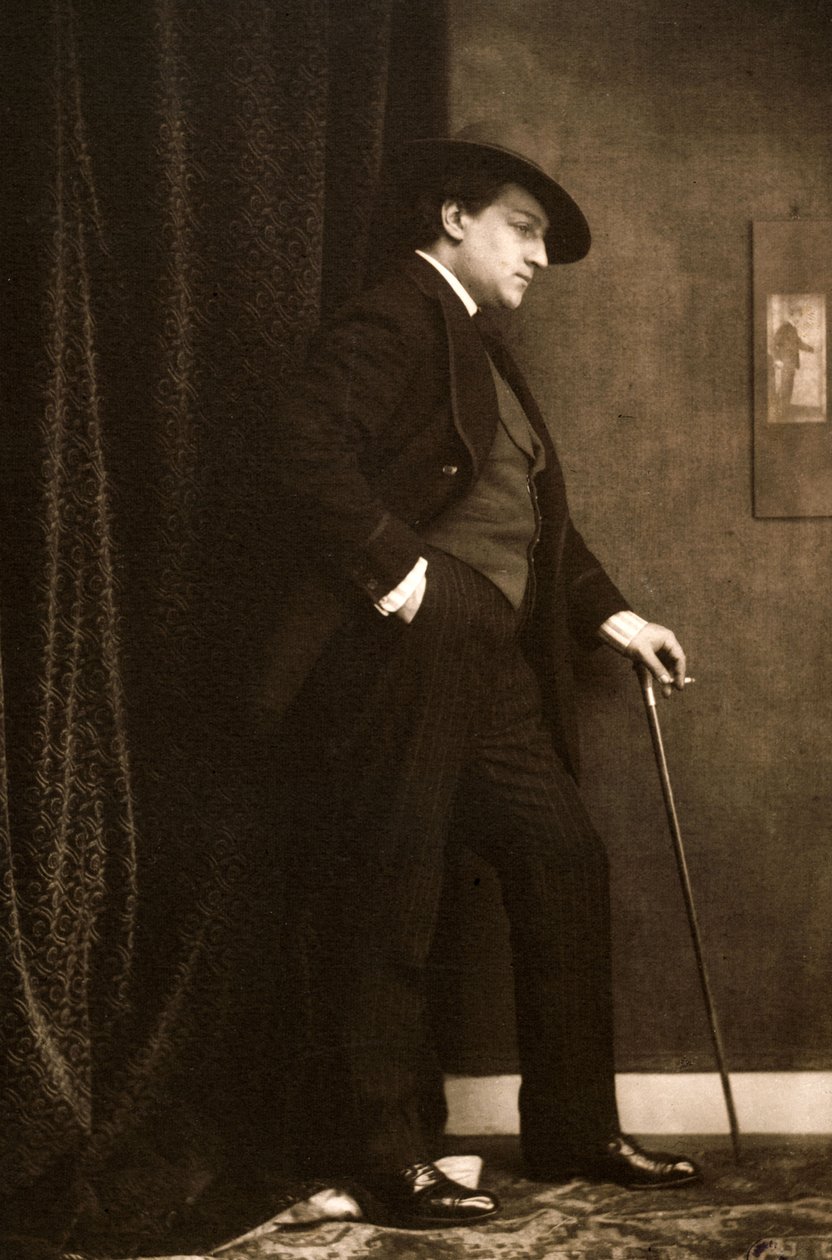Portret van Sacha Guitry 1885-1957, ca. 1905 door Charles Gerschel