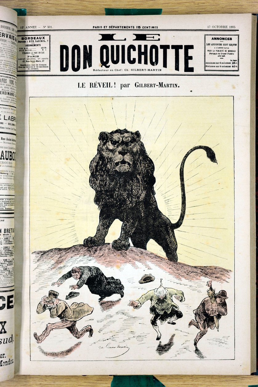 Omslag van Le Don Quixote, nummer 591, Satirisch in Kleuren door Charles Gilbert Martin