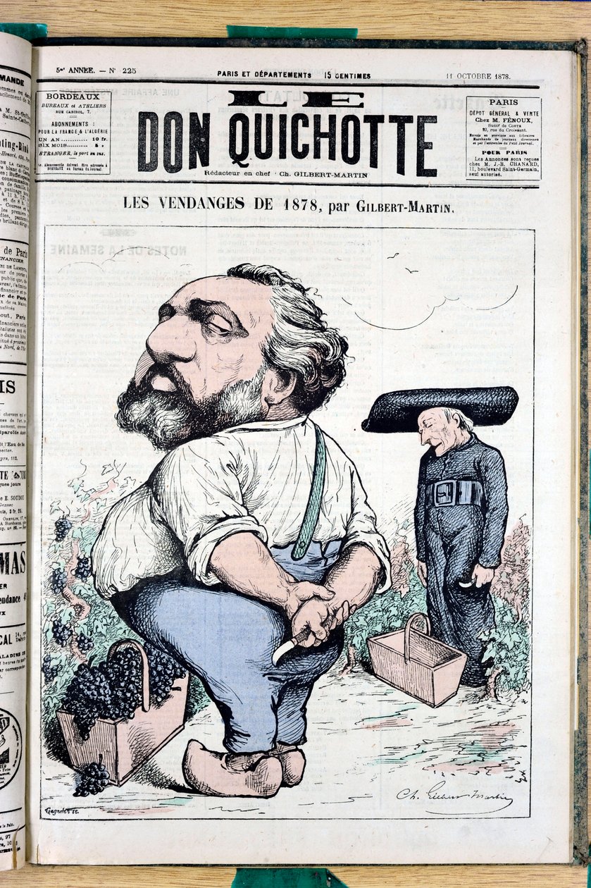 Omslag van The Don Quixote, nummer 225, Satirique en Colours door Charles Gilbert Martin