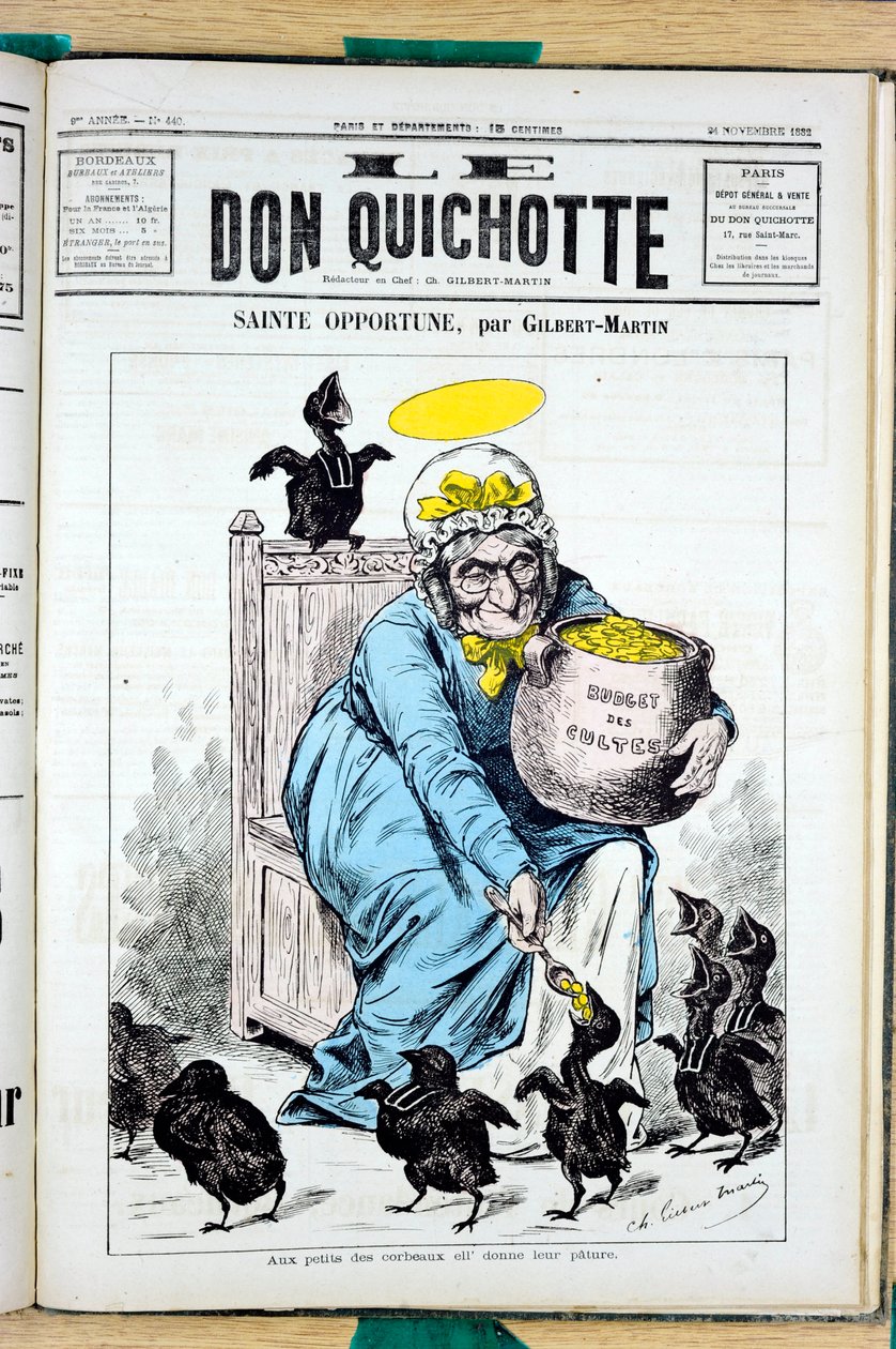 Omslag van Le Don Quixote, nummer 440, Satirisch in Kleuren door Charles Gilbert Martin