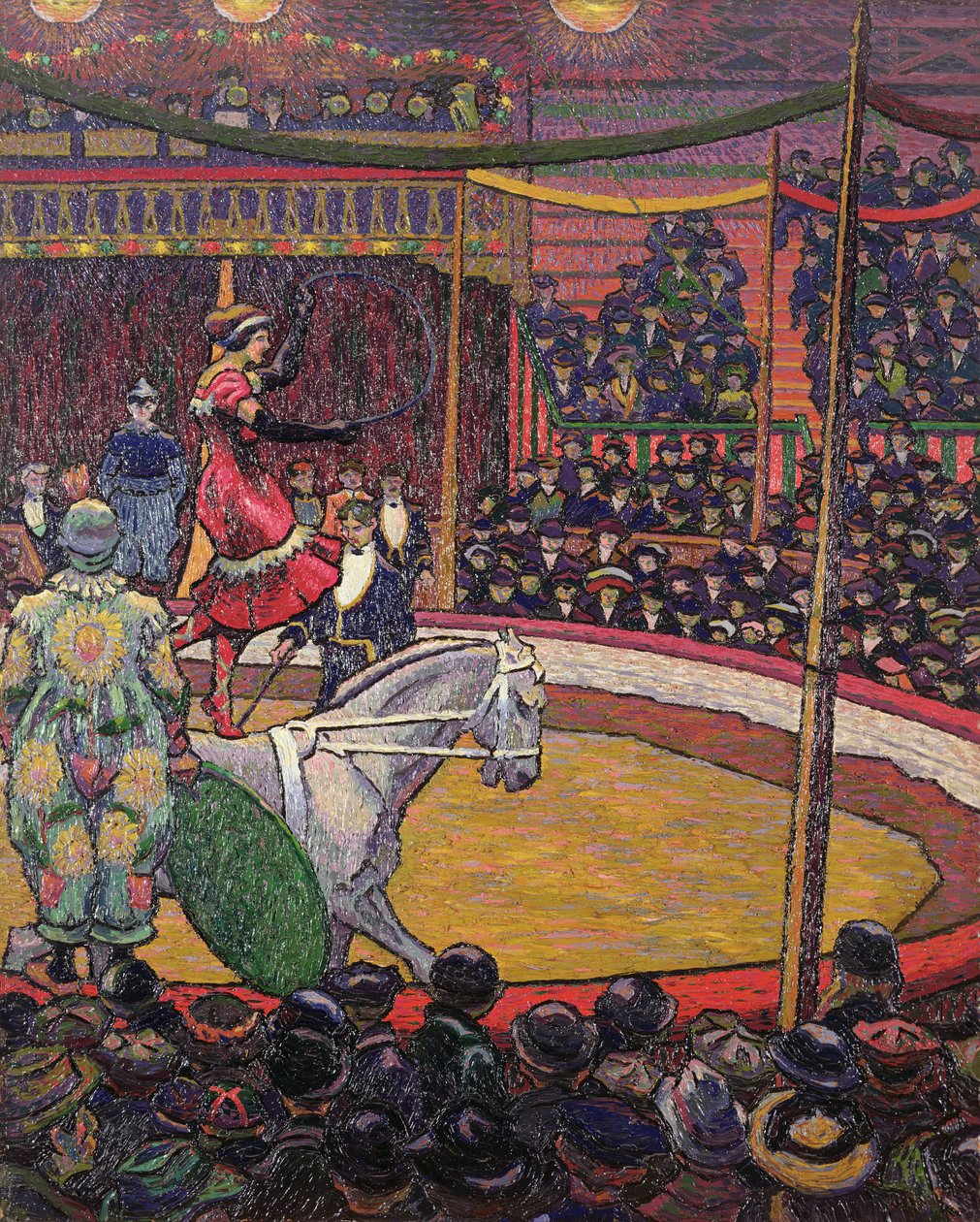 Het circus, ca. 1913 door Charles Ginner
