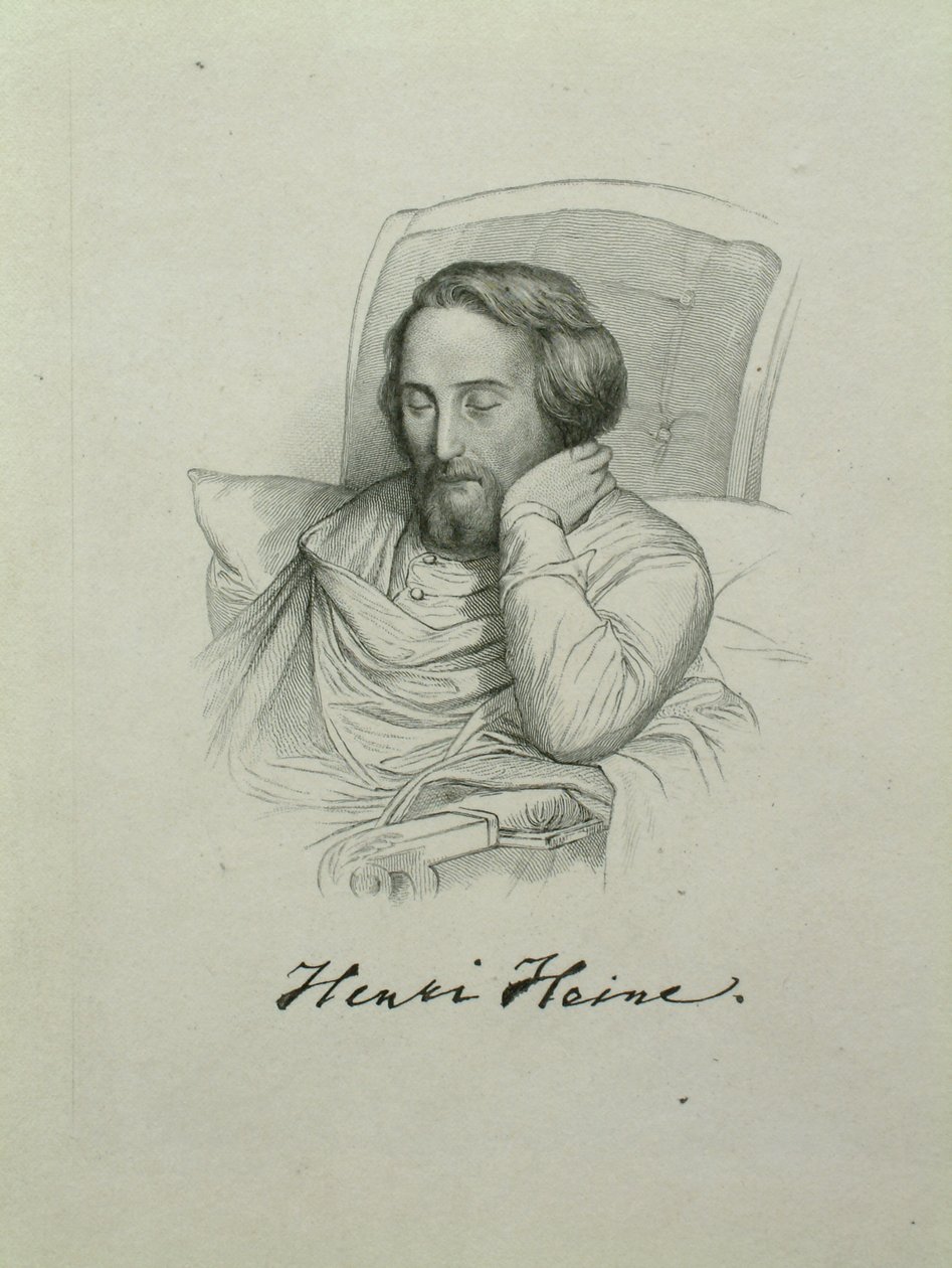 Portret van de dichter Heinrich Heine 1797-1856, 1851 door Charles Gleyre