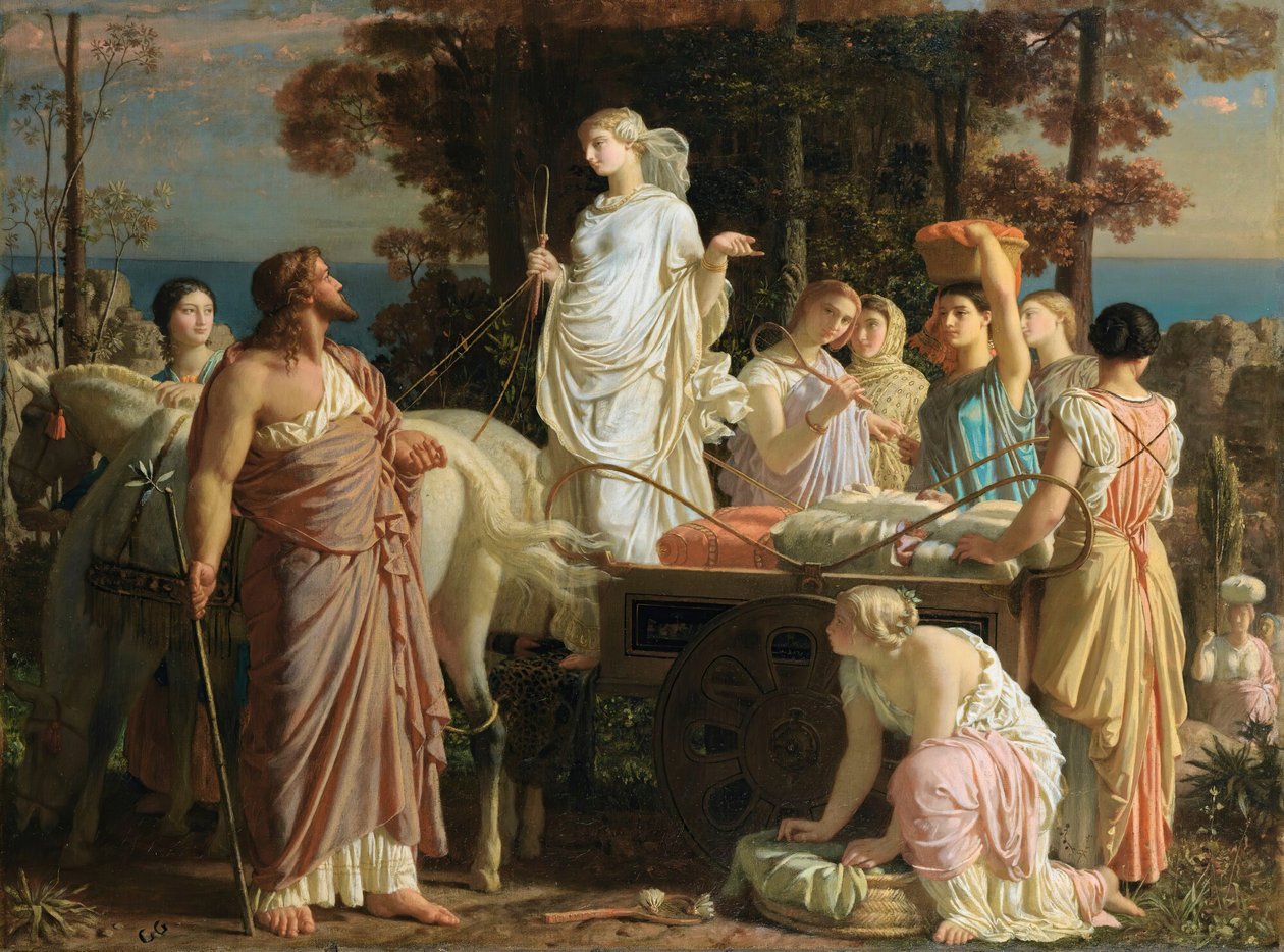 Ulysses en Nausicaa, ca. 1853 door Charles Gleyre