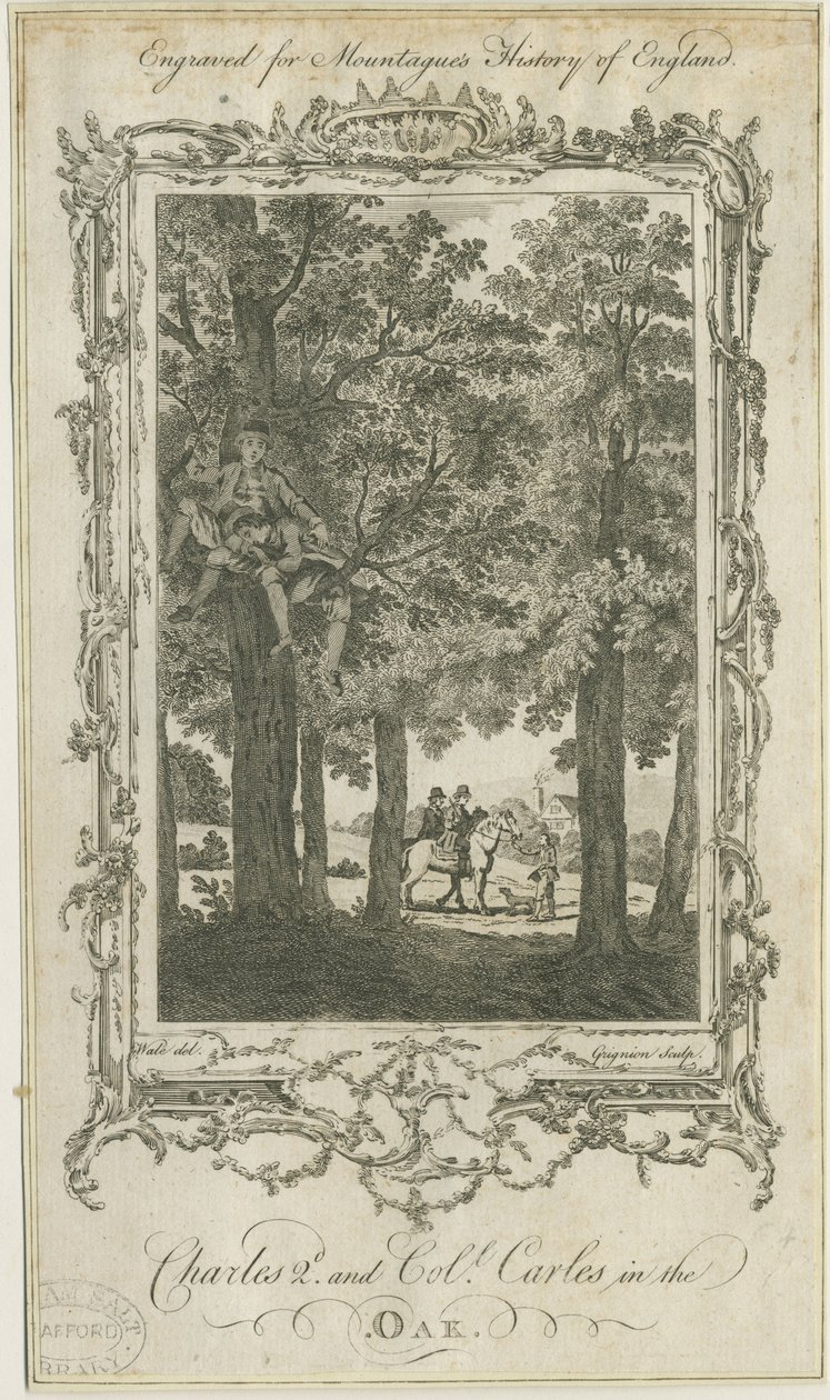 Boscobel - De Koninklijke Eik door Charles Grignion