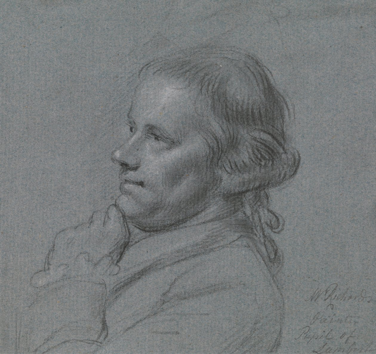 Portretstudie van John Inigo Richards, R.A. door Charles Grignion