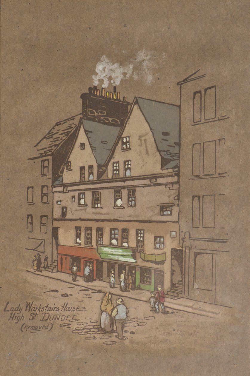Huis van Lady Warkstair, High Street, Dundee door Charles Gustav Louis Phillips