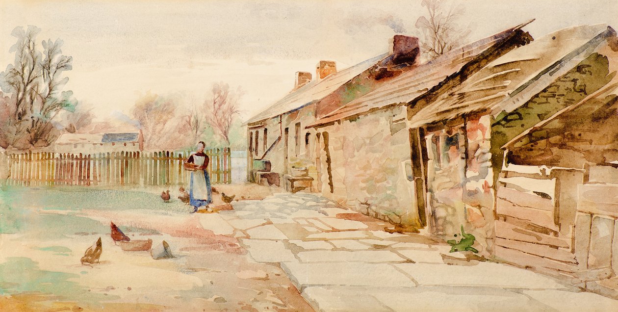 Oude huisjes door Charles Gustav Louis Phillips
