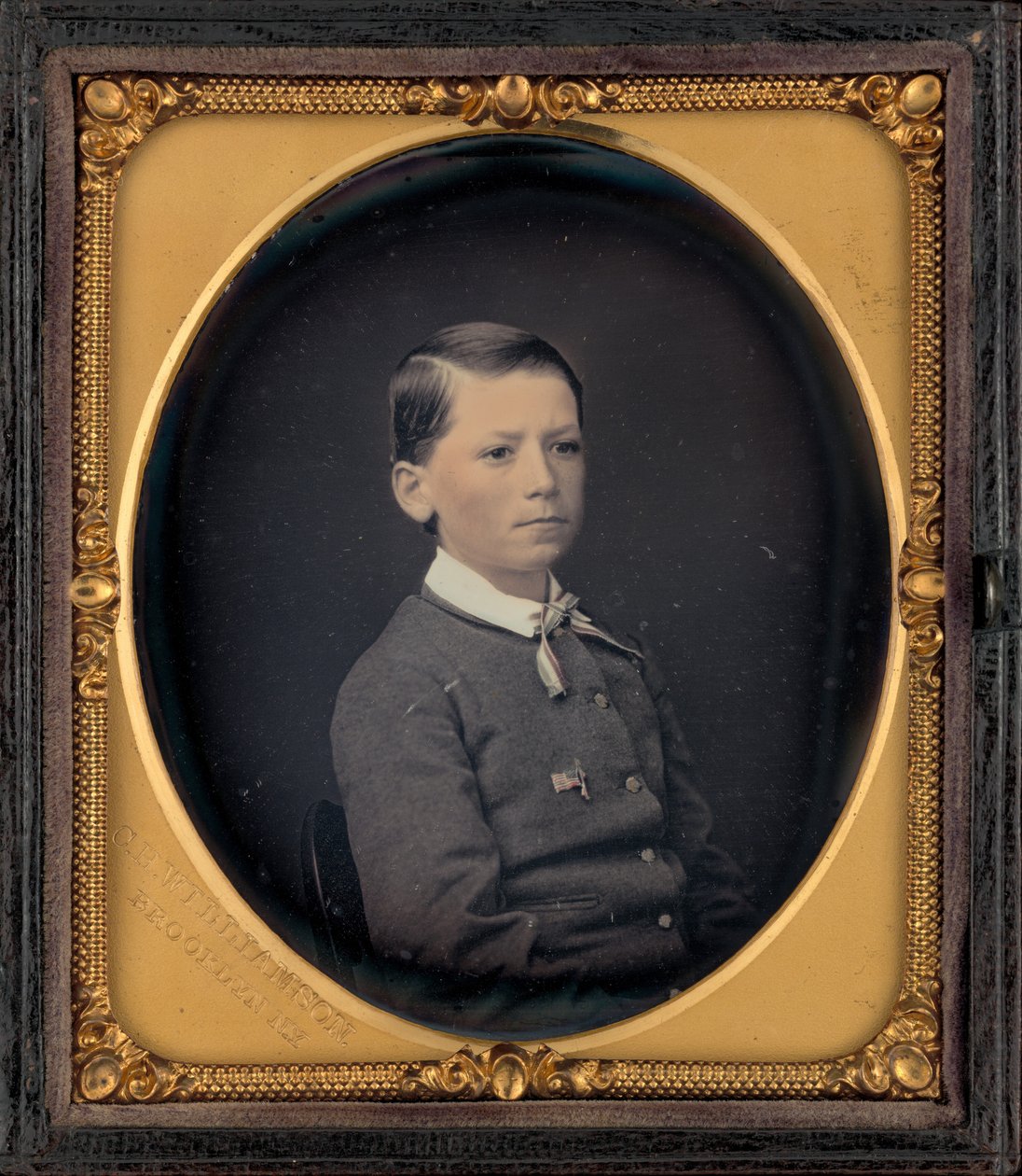 Portret van een jongen,c. 1858 (foto) door Charles H. Williamson