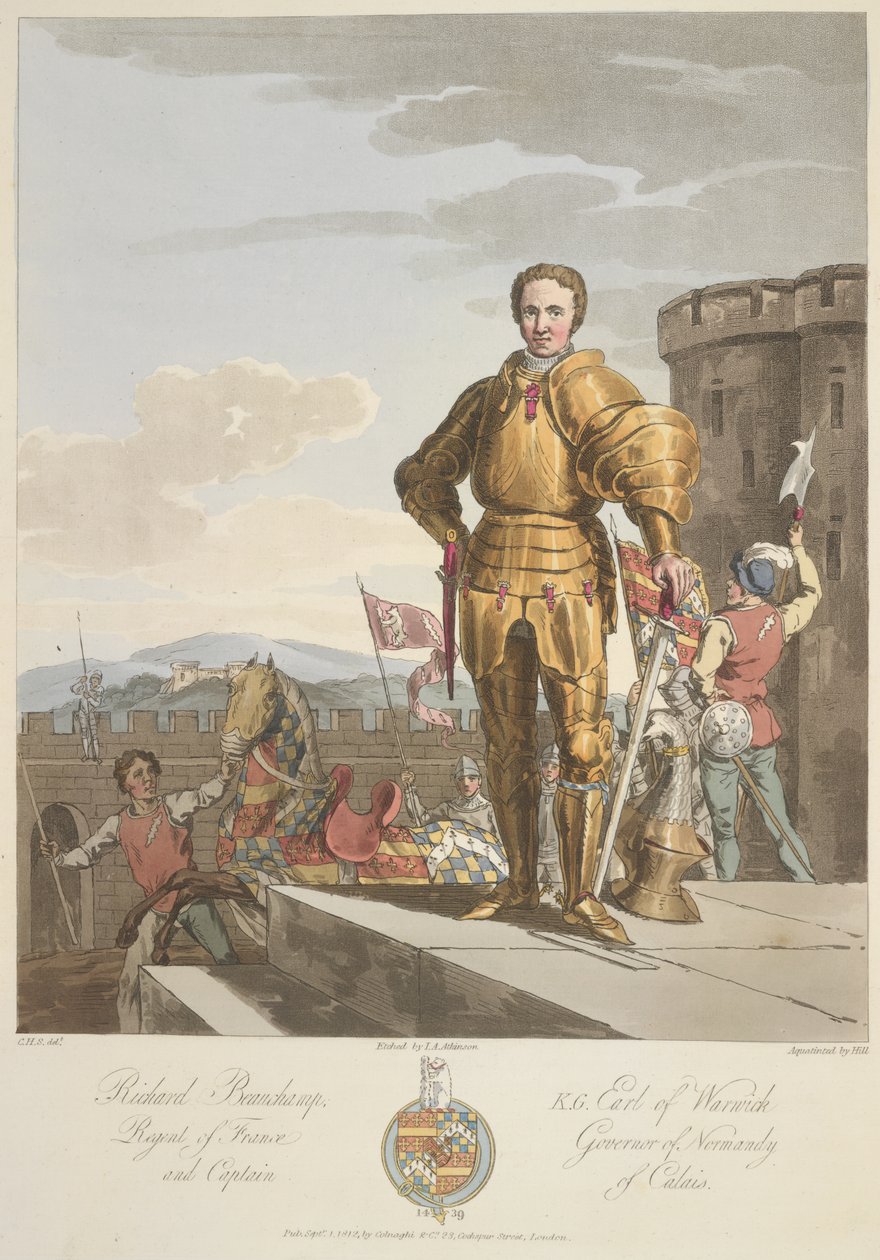 Richard Beauchamp (1381-1439) Graaf van Warwick, Anno 1439, illustratie uit 