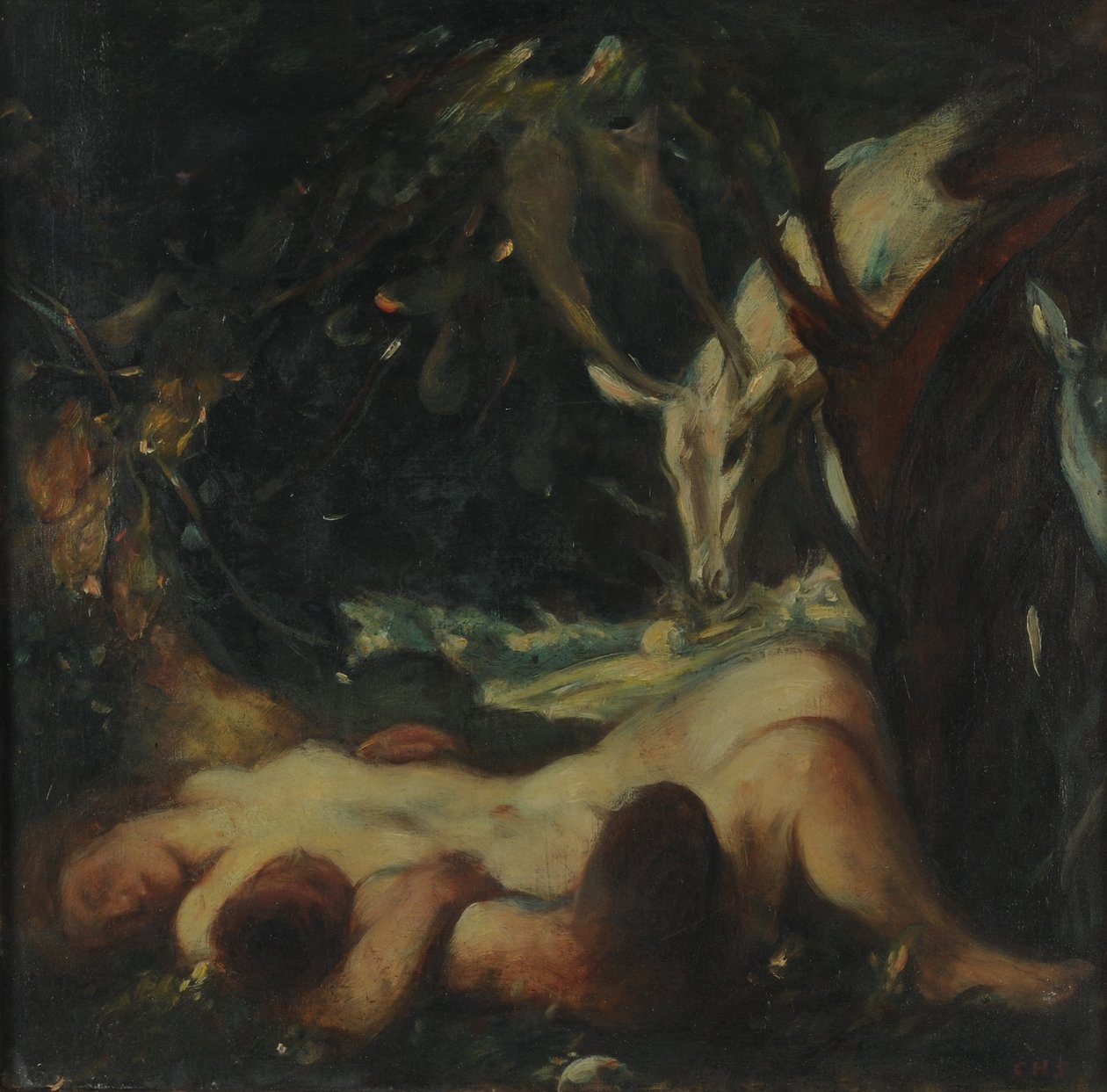 Studie voor De Slapende Houtnimf door Charles Haslewood Shannon