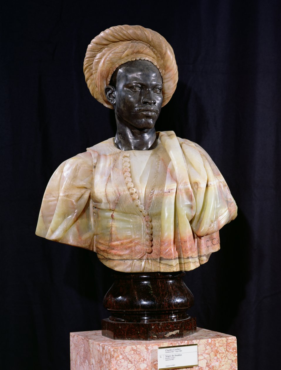 Buste van een Soedanese man, 1857 door Charles Henri Joseph Cordier