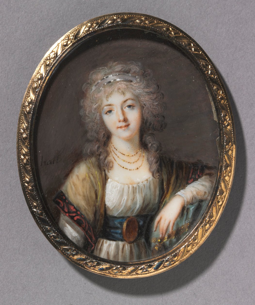 Portret van een jonge vrouw, ca. 1785 door Charles Hénard