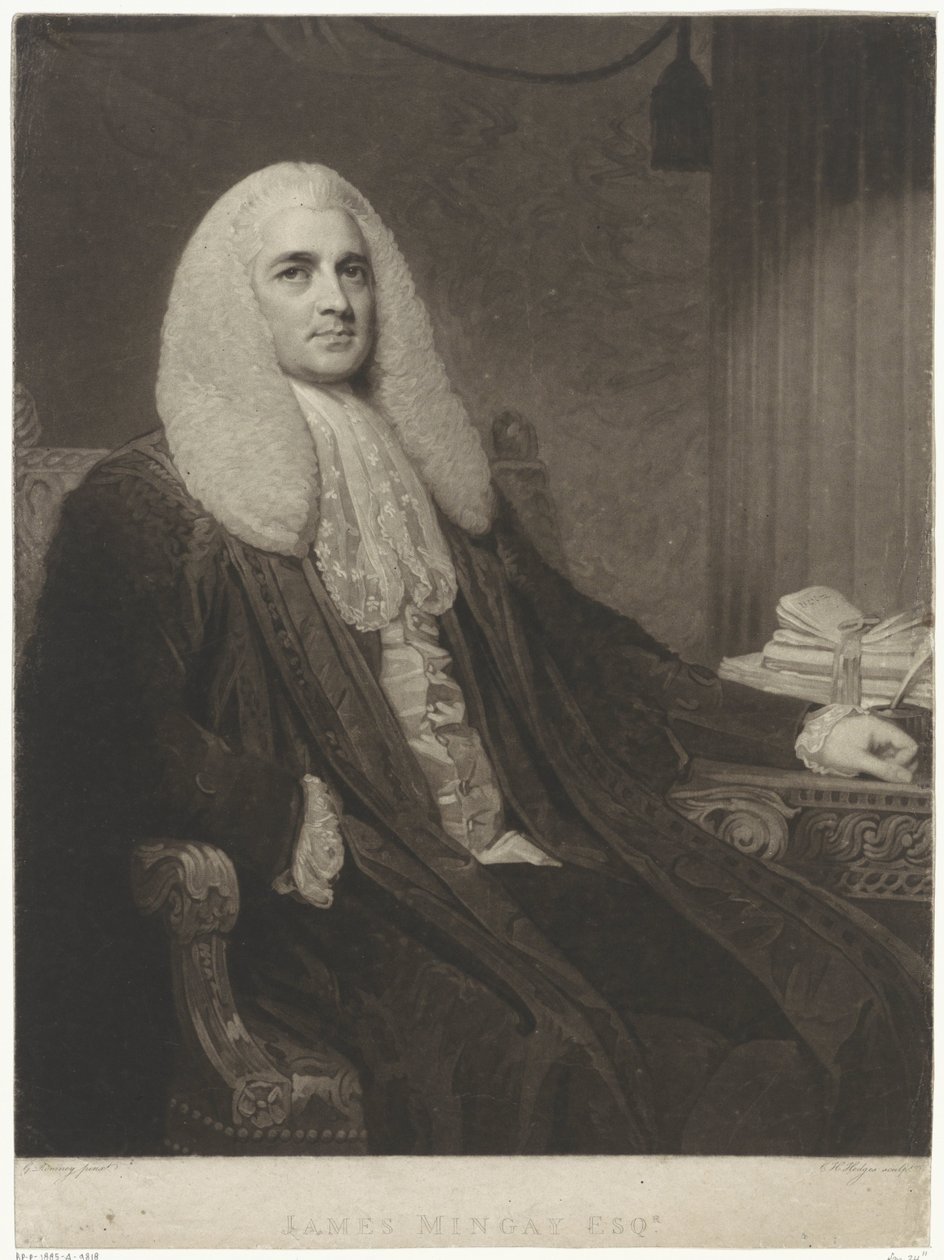 Portret van James Mingay door Charles Howard Hodges