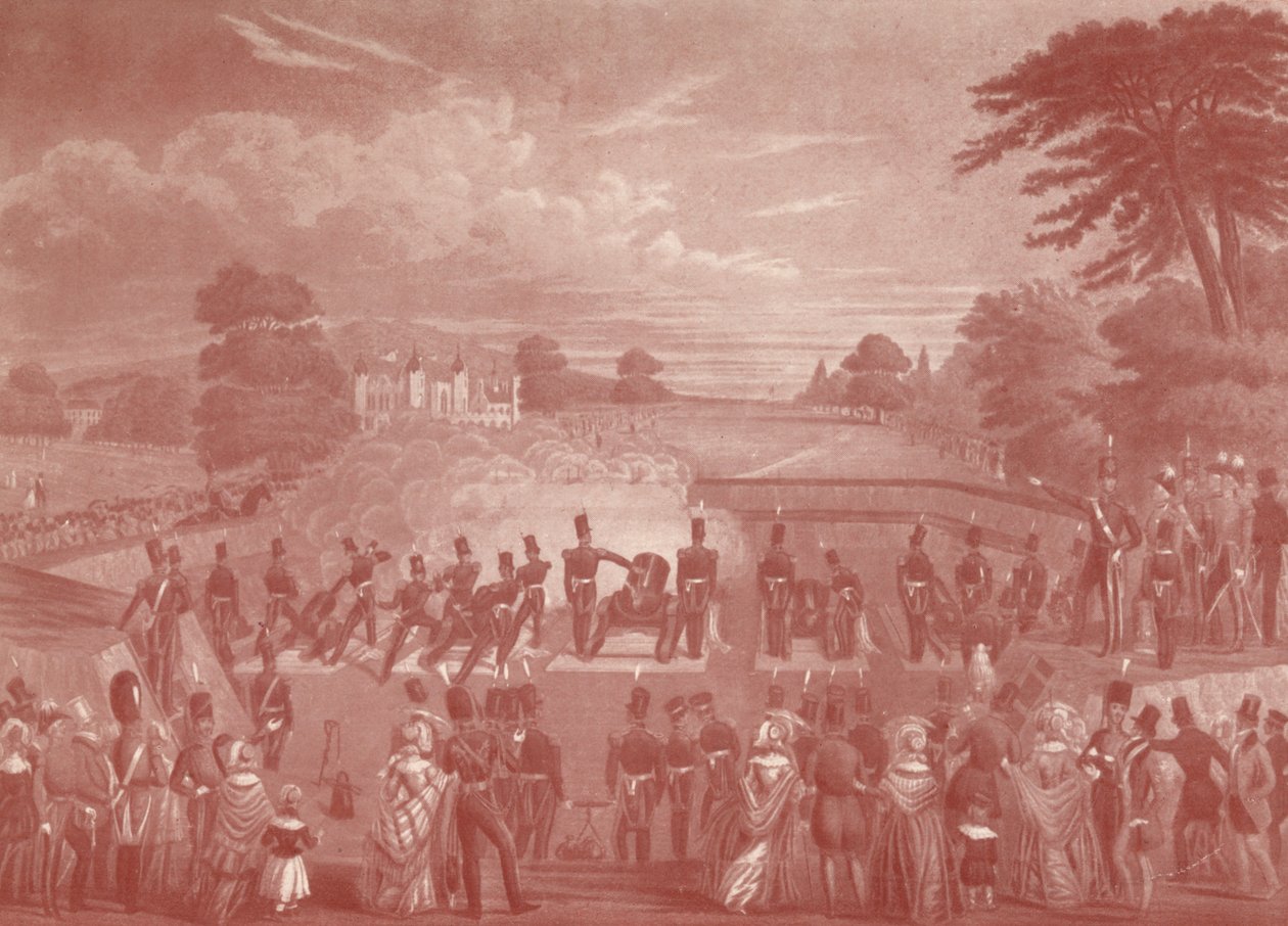 De mortierbatterij in Woolwich door Charles Hunt