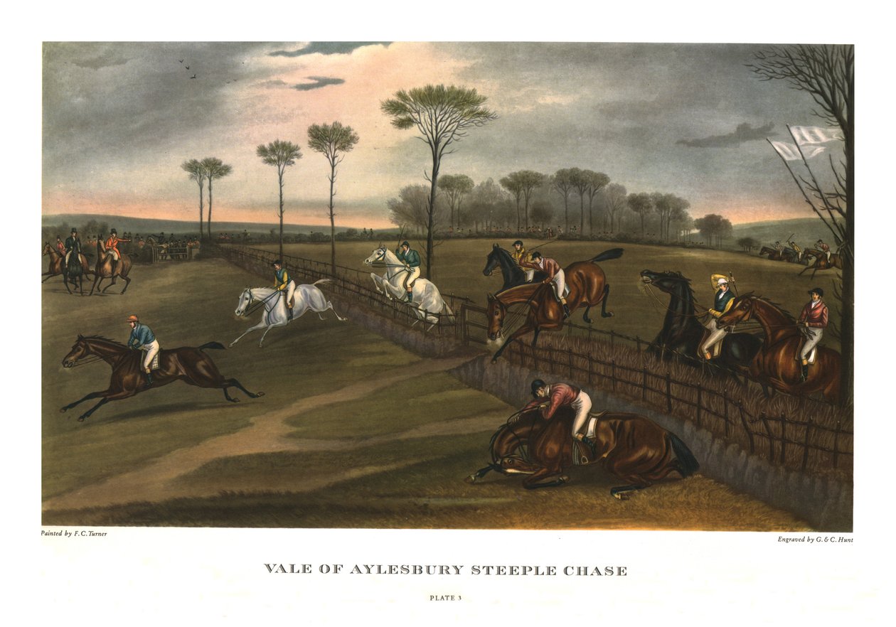 Vale of Aylesbury Steeple Chase, Plaat 3, ca. 1836, ca. 1955 door Charles Hunt