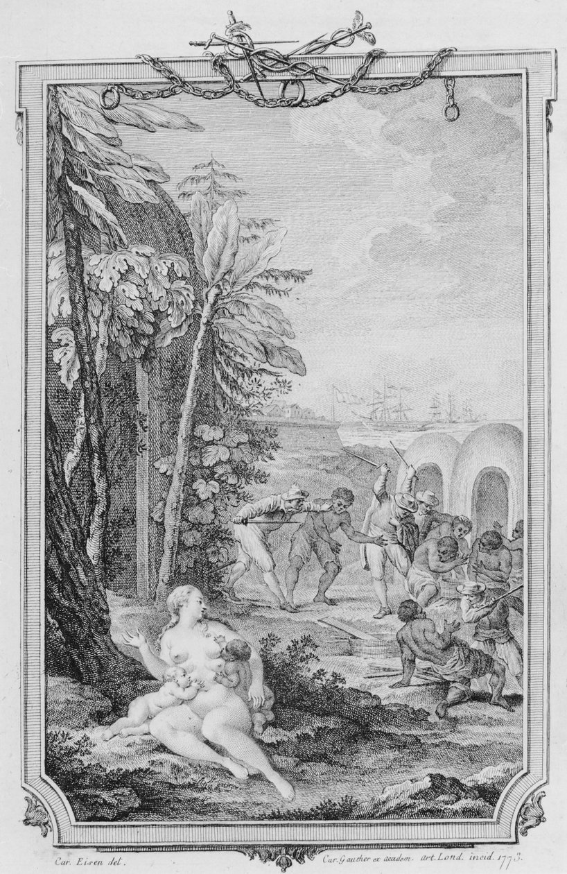 Allegorie op de natuur, gegraveerd door Charles Gaucher door Charles Joseph Dominique (after) Eisen