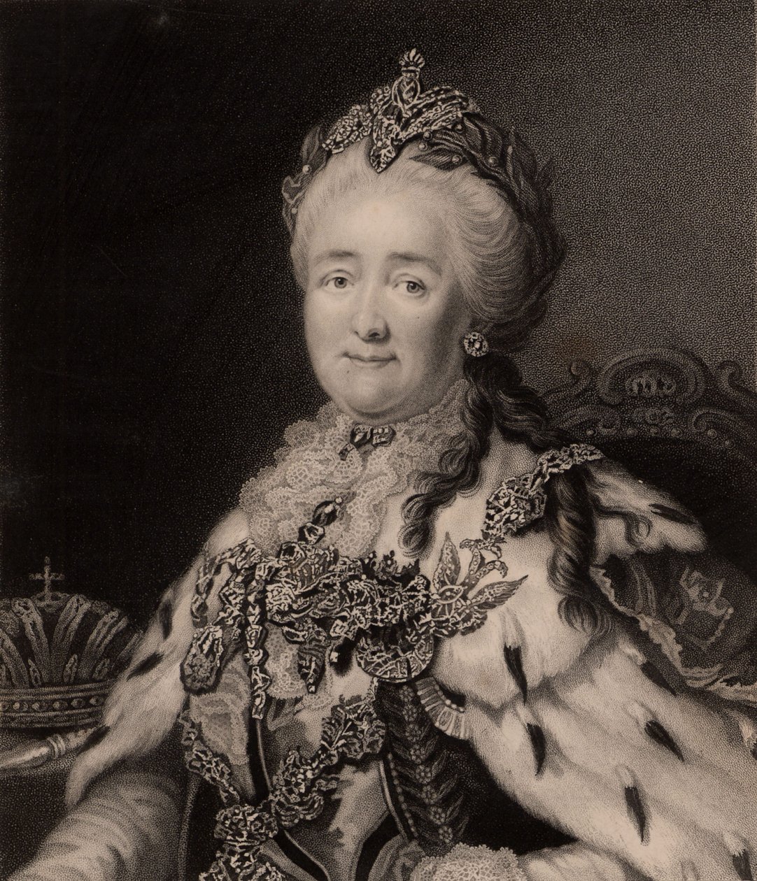 Keizerin Catharina II, de Grote (gravure) door Charles Knight