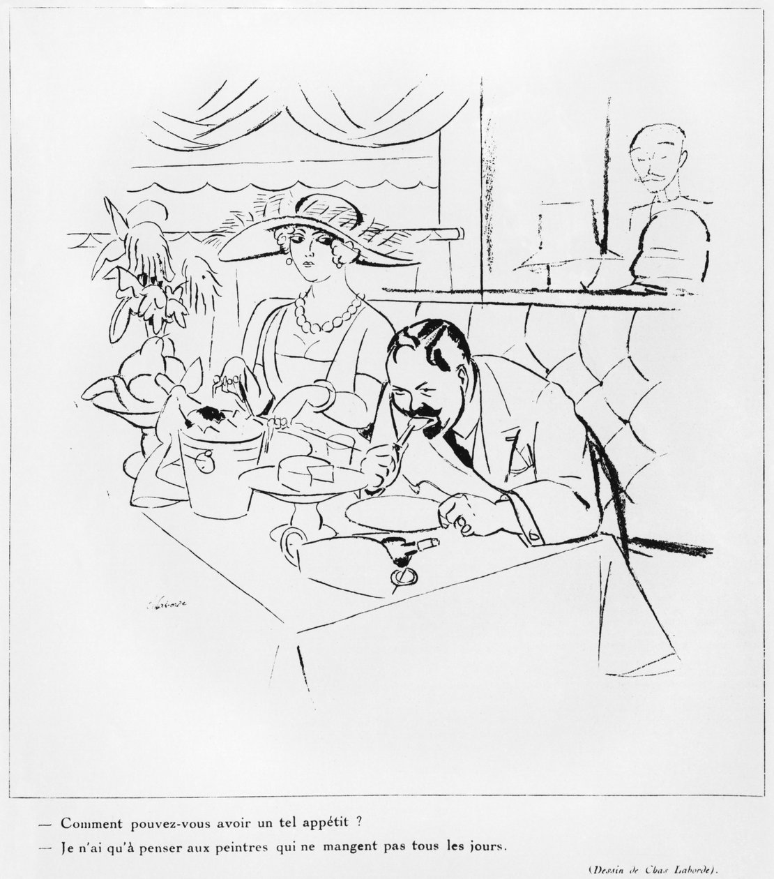 Eten, illustratie uit 