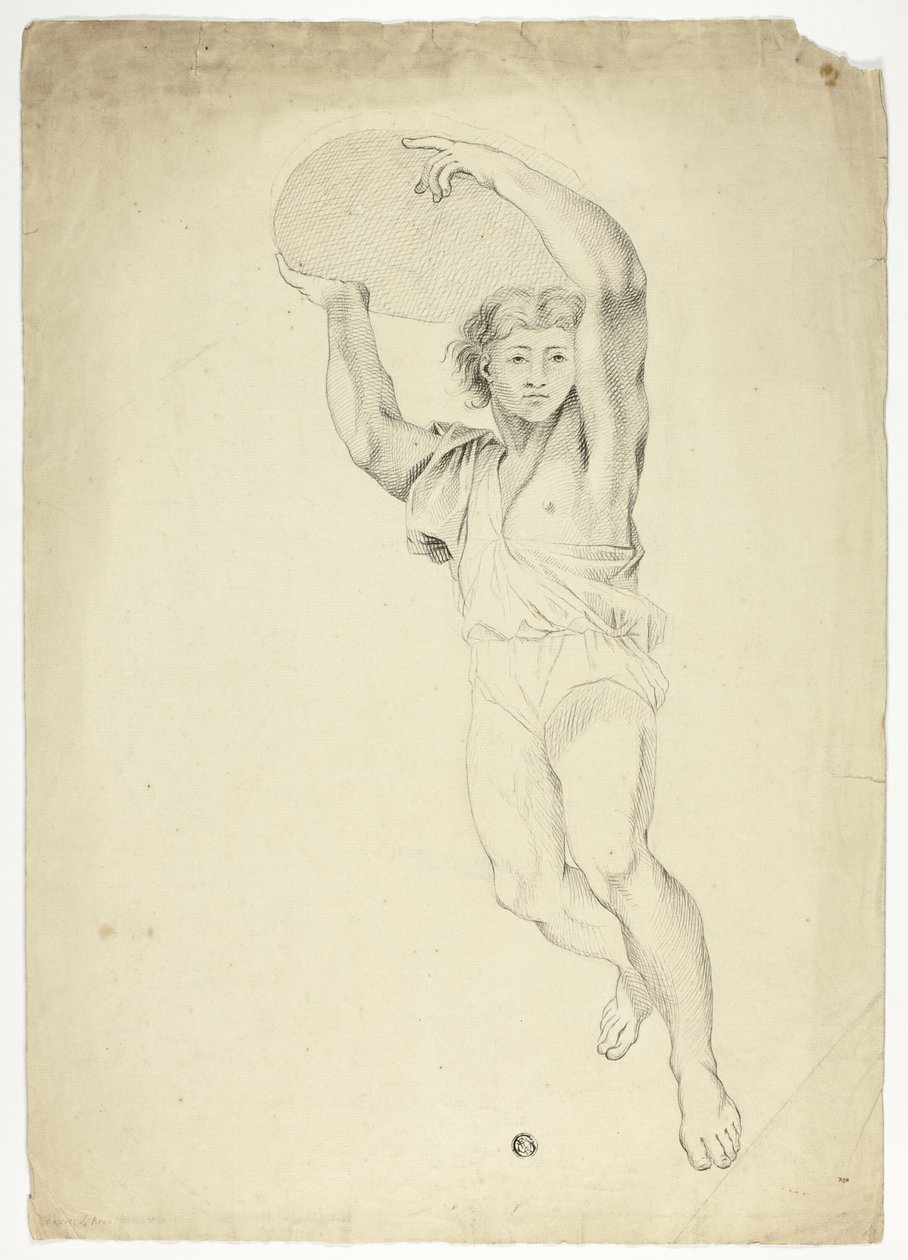 Jongen die Gewicht Draagt door Charles Le Brun