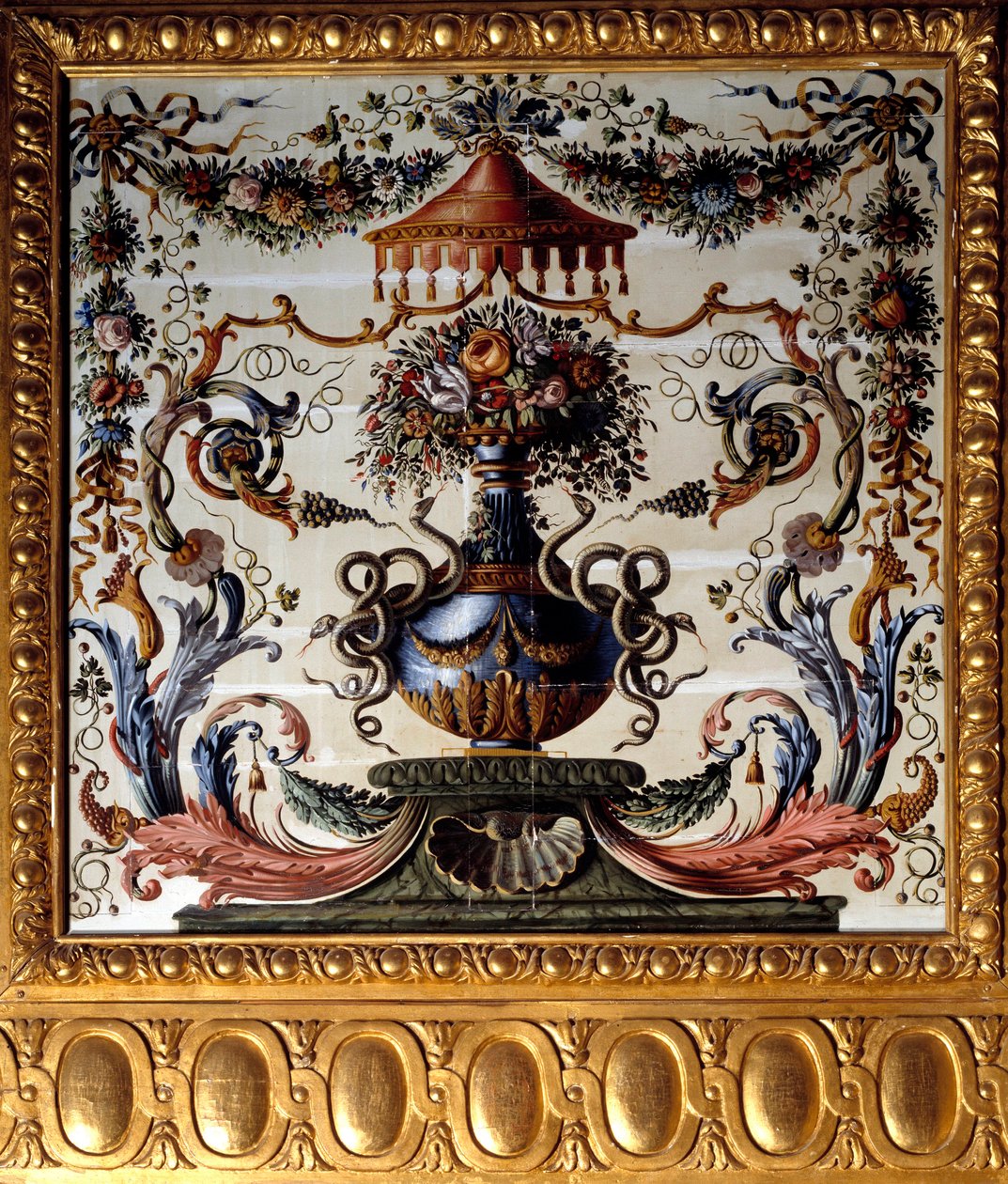 Decoratief paneel van de eetkamer van het Chateau de Vaux Le Visomte door Charles Le Brun