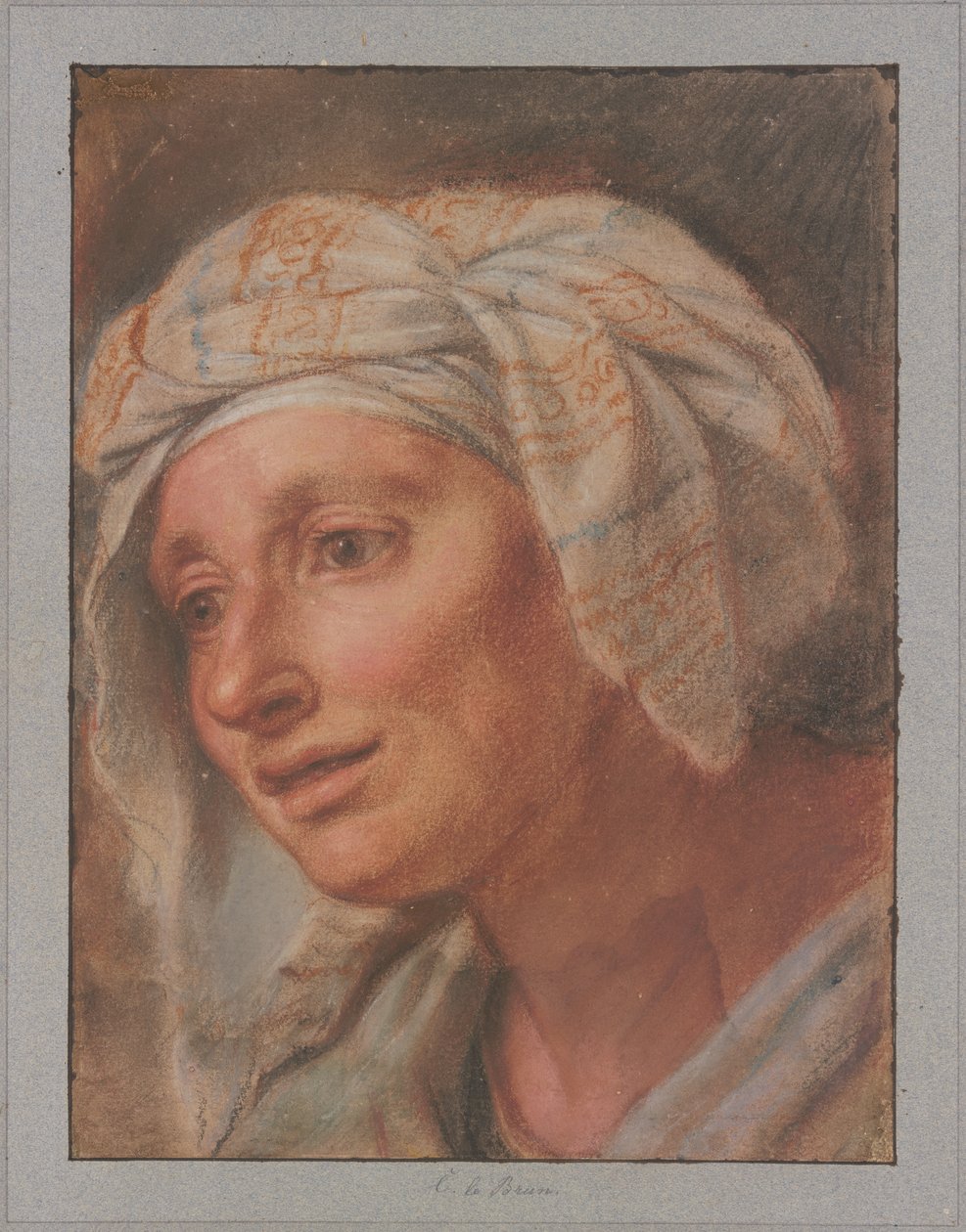 Koningin met hoofddoek uit „Koninginnen aan de voeten van Alexander de Grote“ door Charles Le Brun