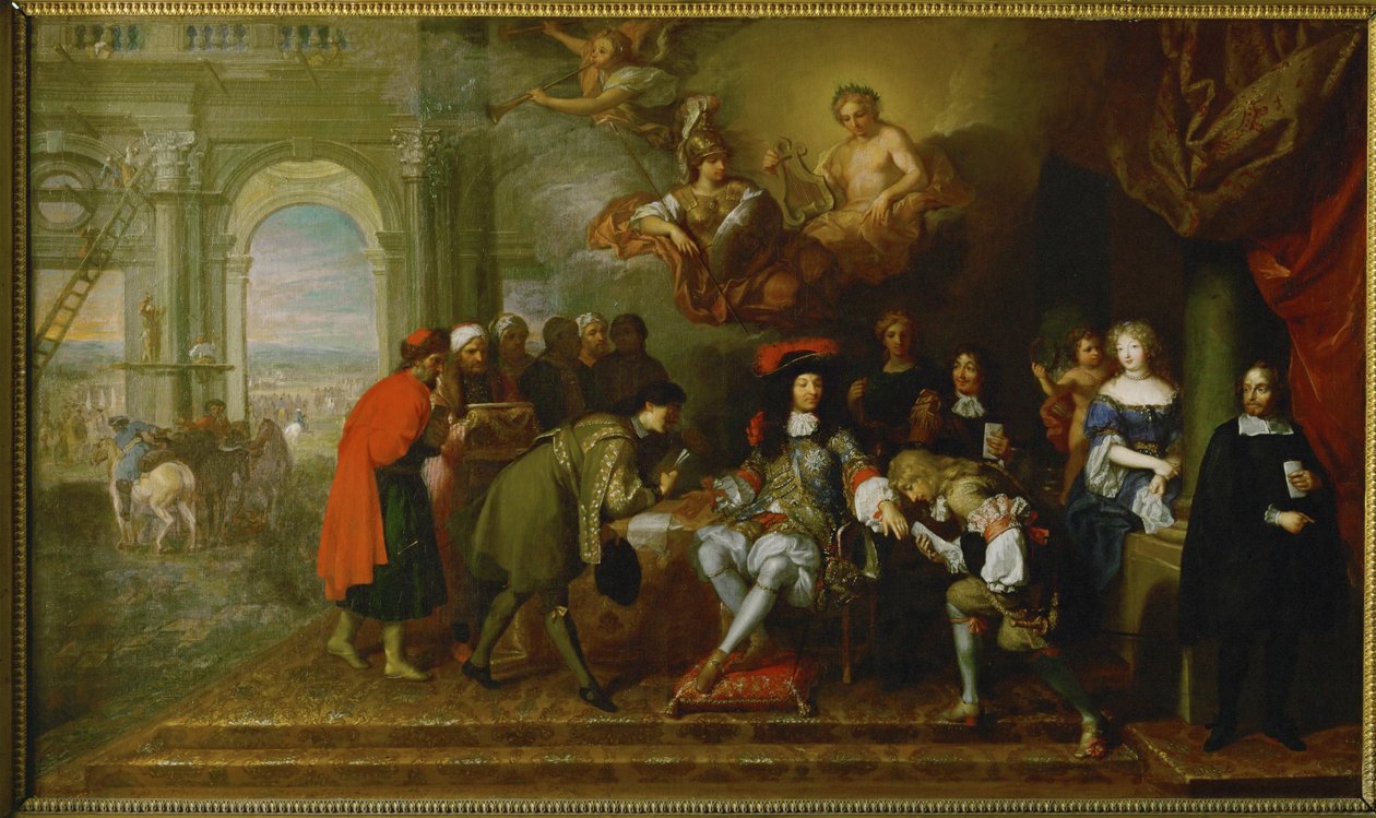 Ter gelegenheid van het Peacetrag van Nijmegen ... (olieverf op doek) door Charles Le Brun
