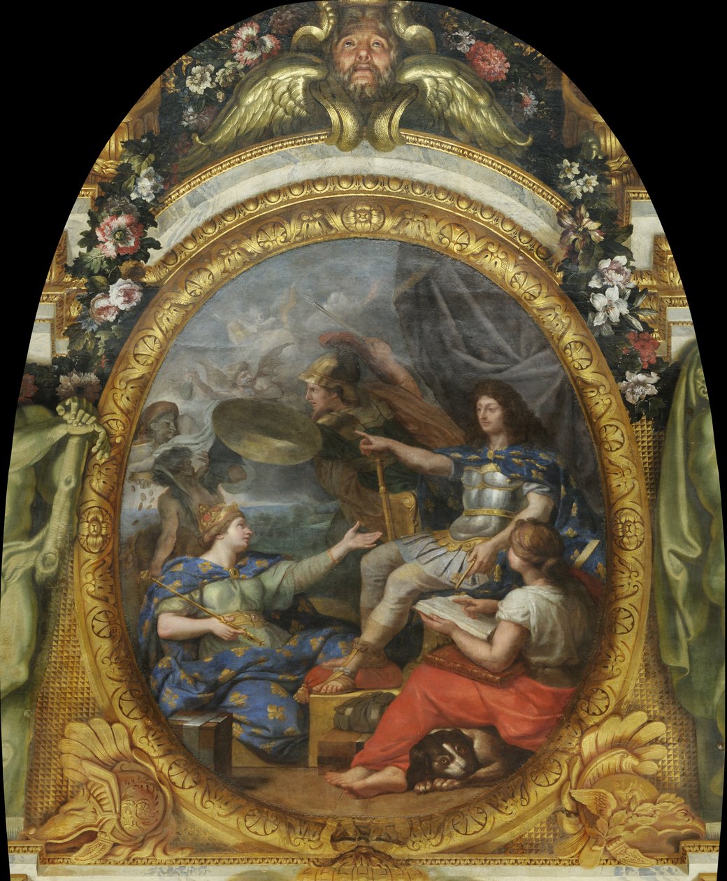 Orde hersteld in de financiën van het koninkrijk, 1662 door Charles Le Brun