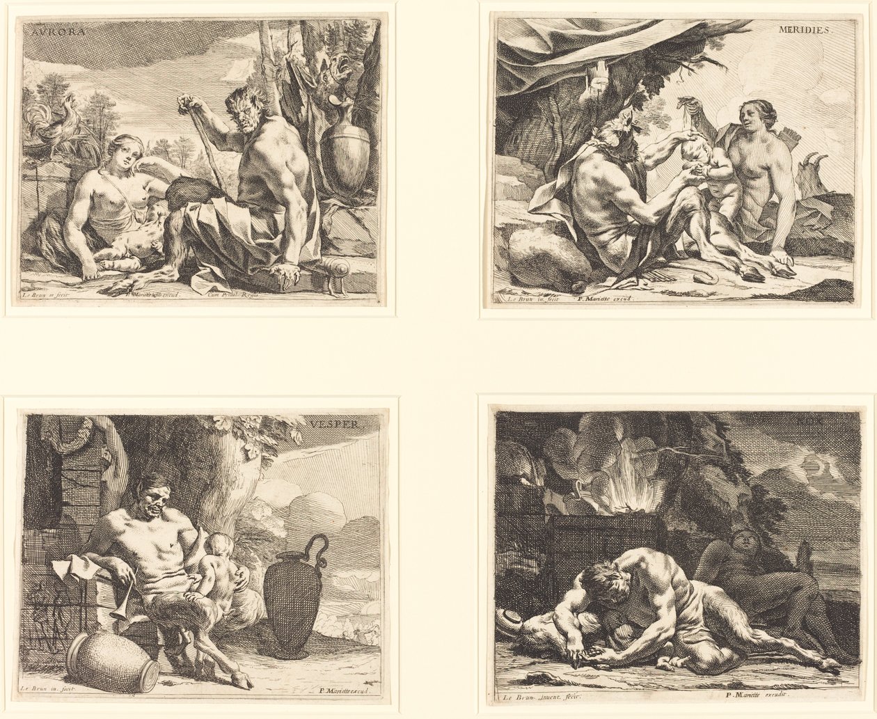 De Vier Tijdstippen van de Dag door Charles Le Brun
