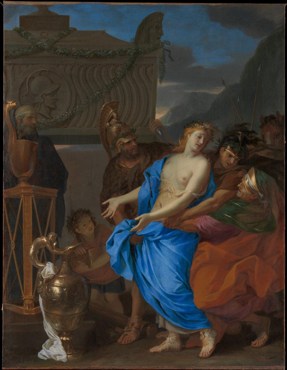 Het offer van Polyxena door Charles Le Brun