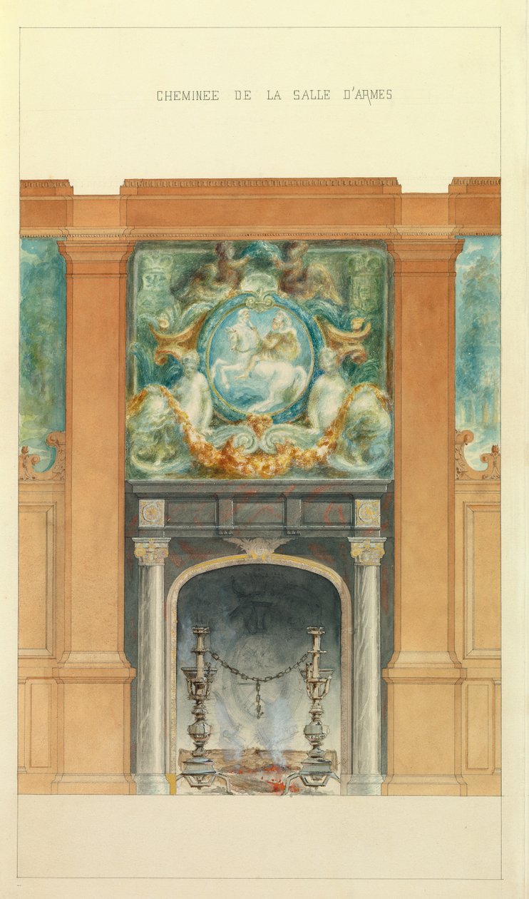 Project voor het hotel van Prins Georges Bibesco door Charles Le Coeur