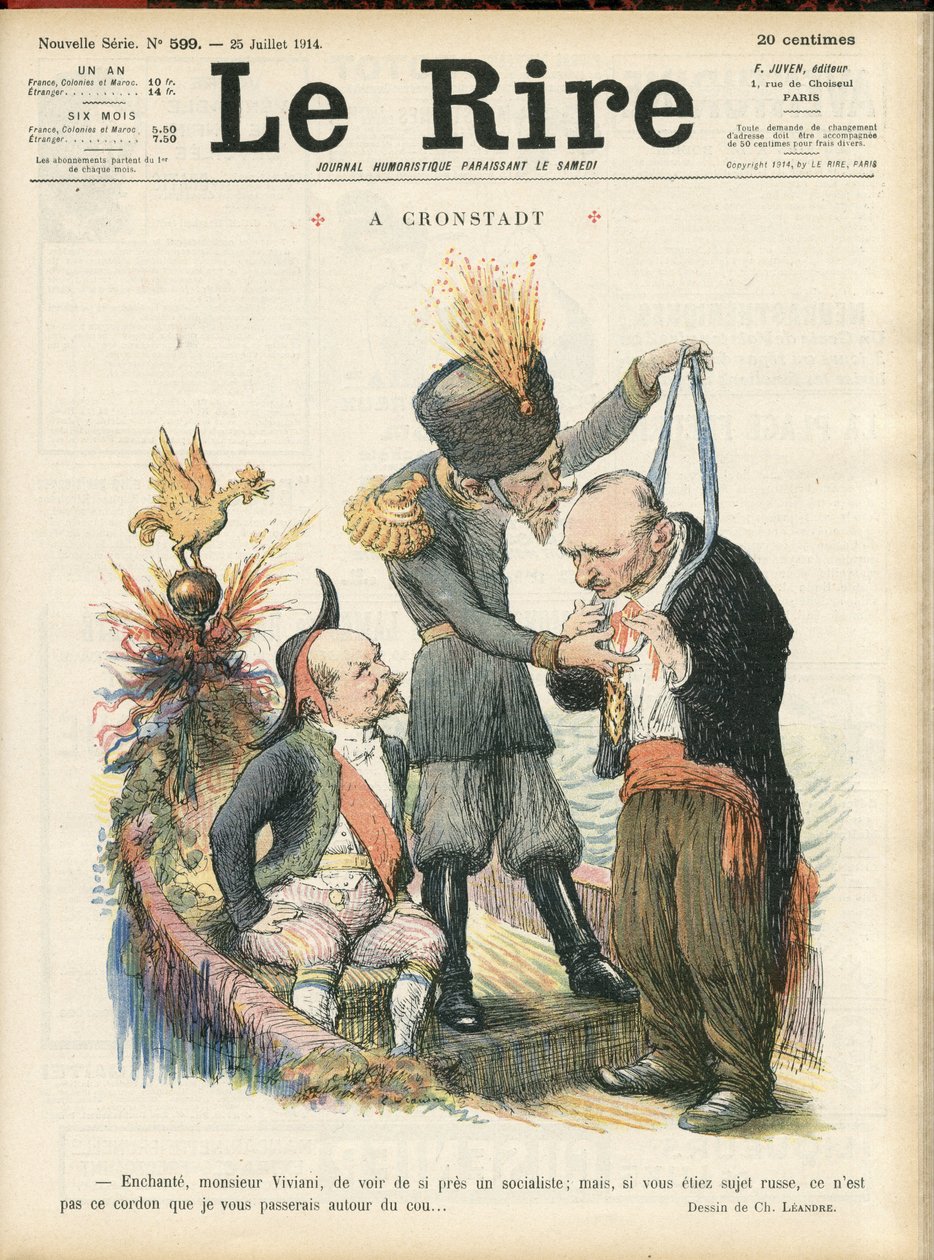 Illustratie van Charles Leandre (1862-1934) voor de omslag van Le Lire, 25/07/14 - 