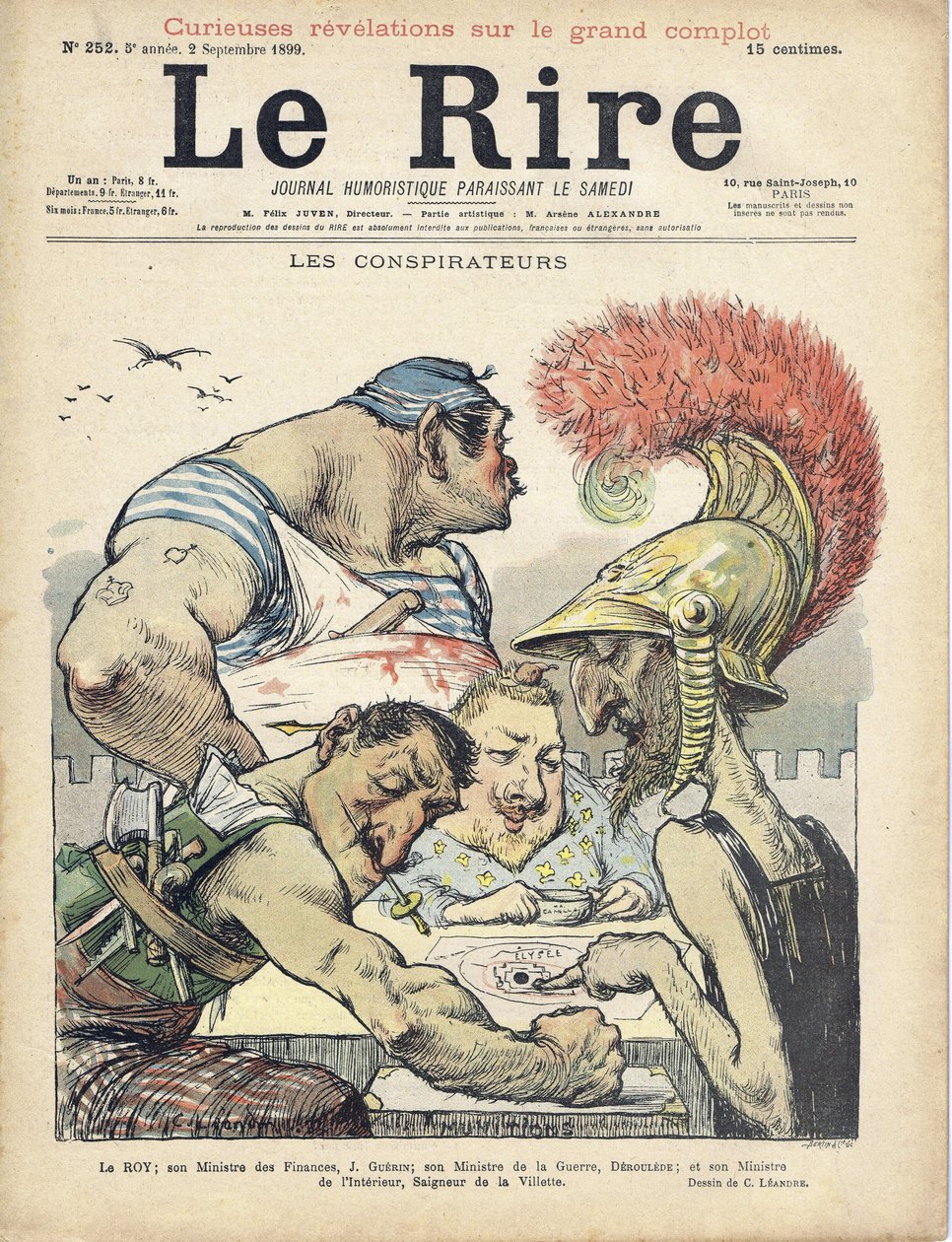 Illustratie van Charles Leandre (1862-1934) voor de omslag van Le Rire door Charles Leandre