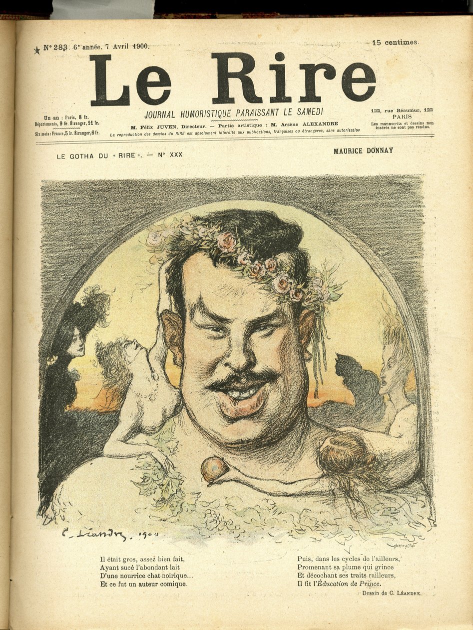 Illustratie van Charles Leandre (1862-1934) voor de Omslag van Le Rire door Charles Leandre