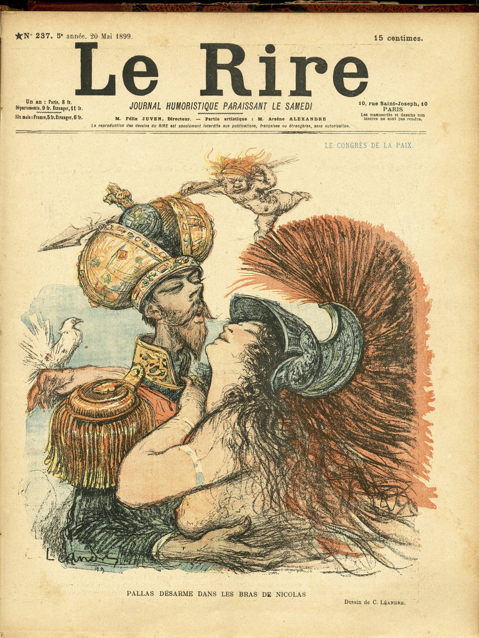 Illustratie van Charles Leandre (1862-1934) voor de omslag van Le Rire door Charles Leandre