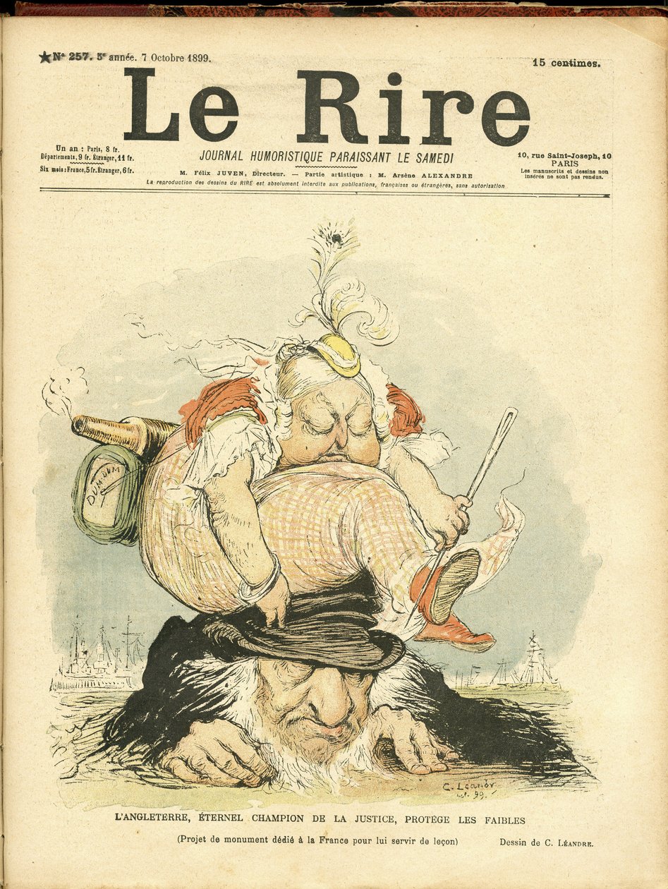 Illustratie van Charles Leandre (1862-1934) voor de omslag van Le Rire door Charles Leandre