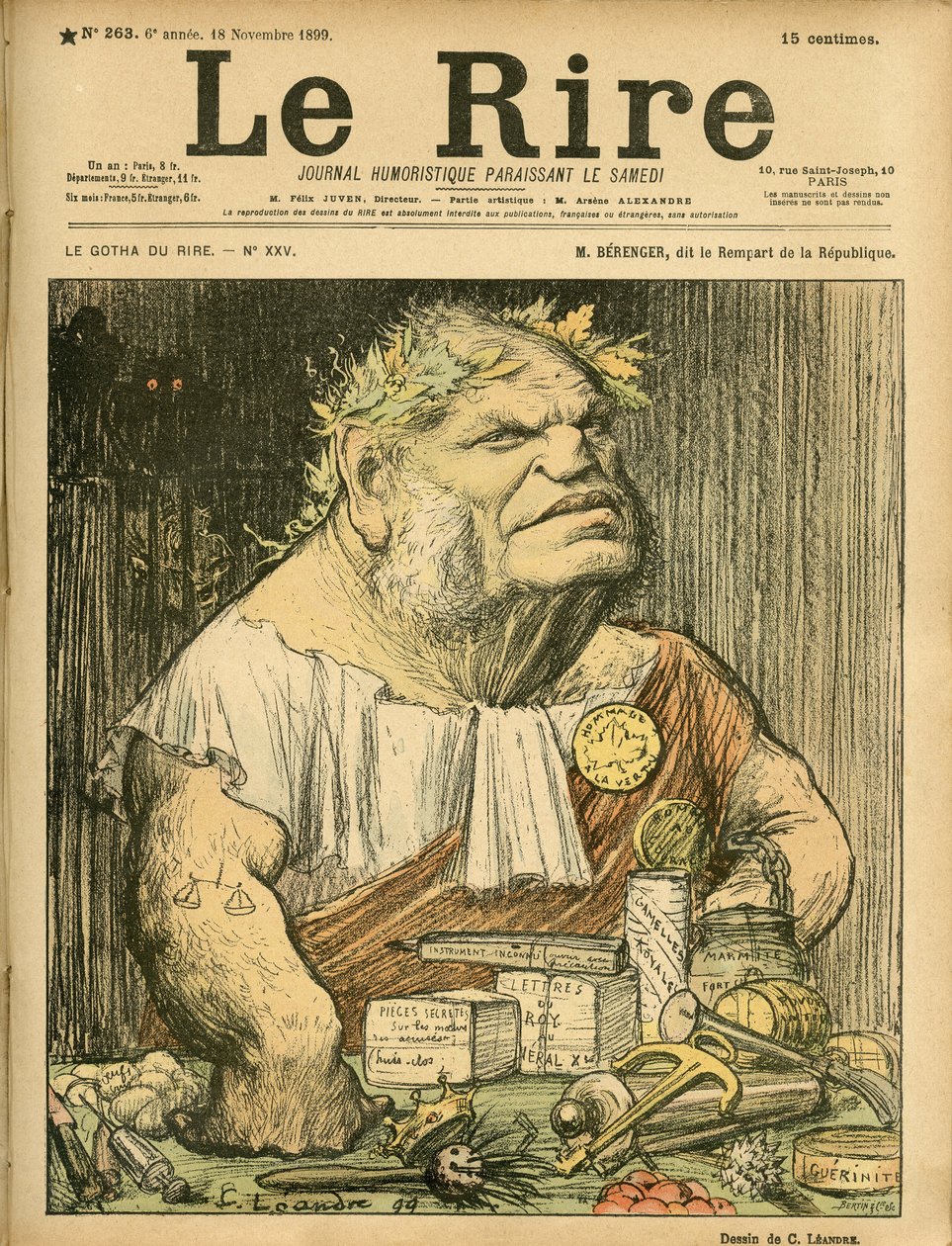 Illustratie van Charles Leandre (1862-1934) voor de omslag van Le Rire, nr. 263 door Charles Leandre