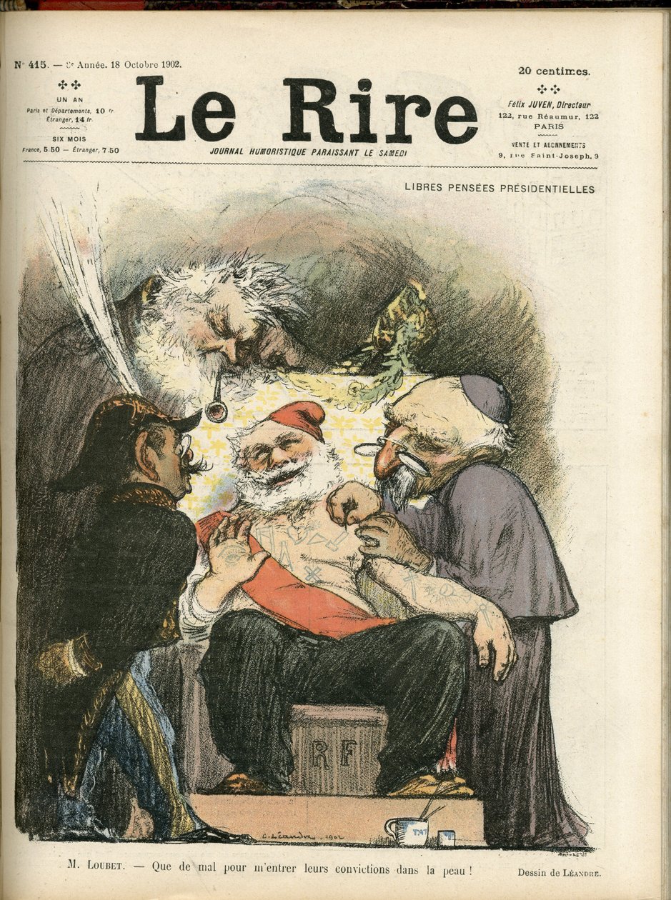 Illustratie van Charles Leandre (1862-1934) voor de omslag van Le Rire, nr. 415 door Charles Leandre