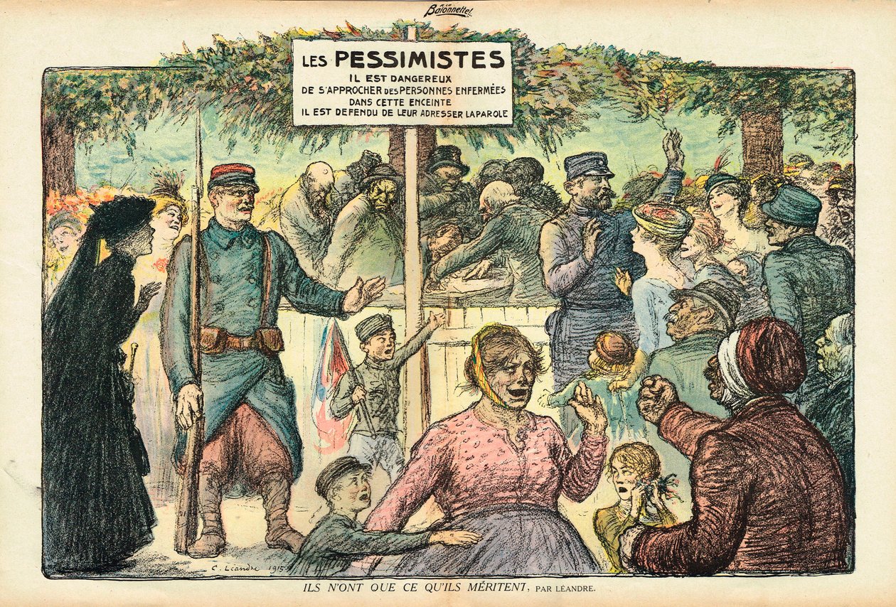 La Baionnette, Satirisch in Kleuren door Charles Leandre