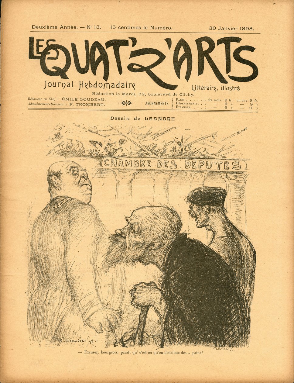 Les Quat z arts door Charles Leandre