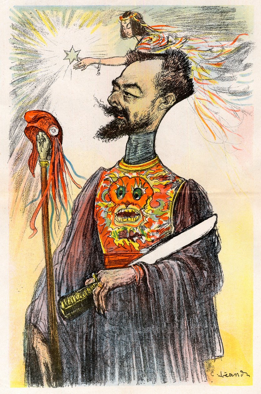Paul Doumer (1857-1932) - Cartoon door Charles Leandre (1862-1934) in 