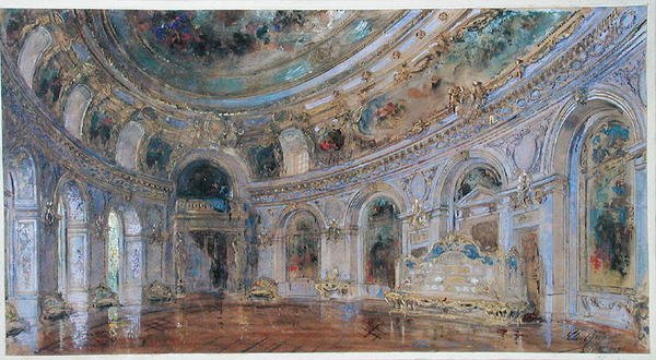 Banketzaal in het Koninklijk Paleis van Laeken, ca. 1910 door Charles Louis Girault