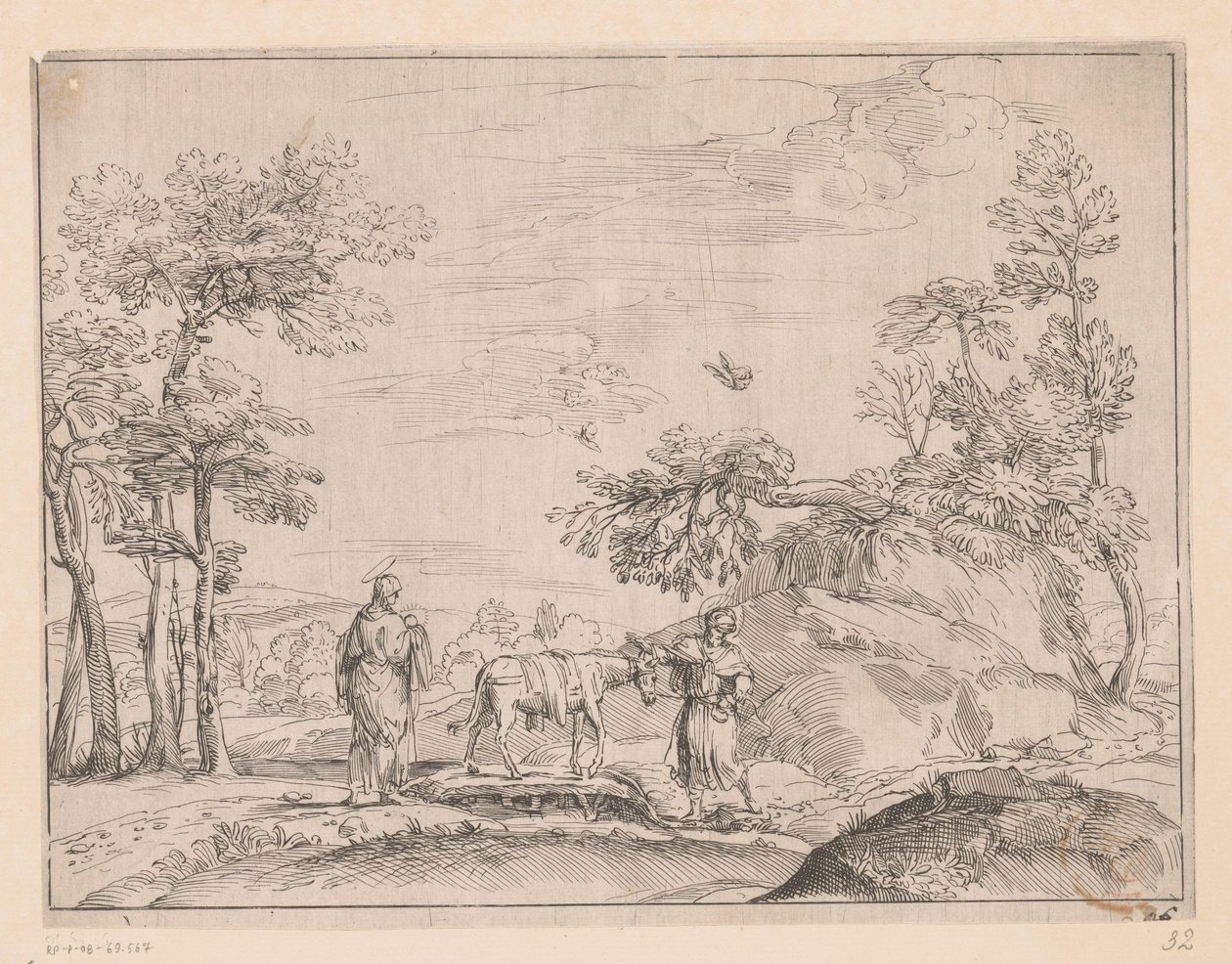 Vlucht naar Egypte door Charles Macé (attributed to)