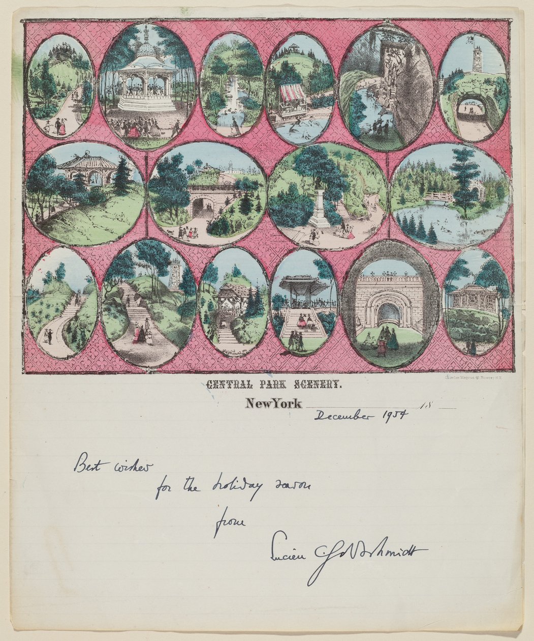 Central Park landschap (New York) door Charles Magnus