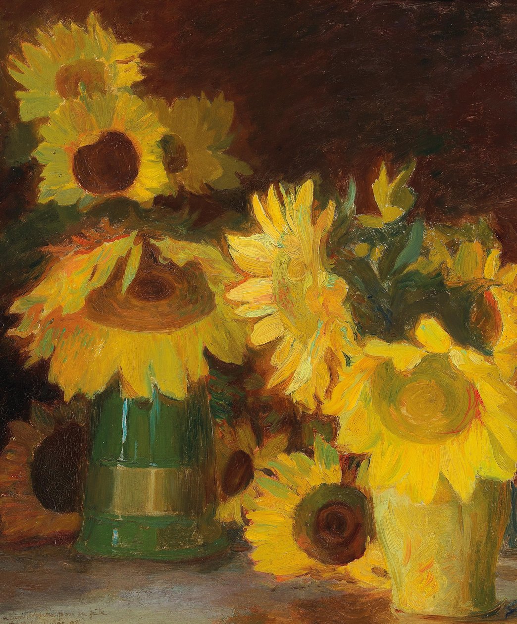 Frans:  Tournesols Zonnebloemen door Charles Marie Dulac